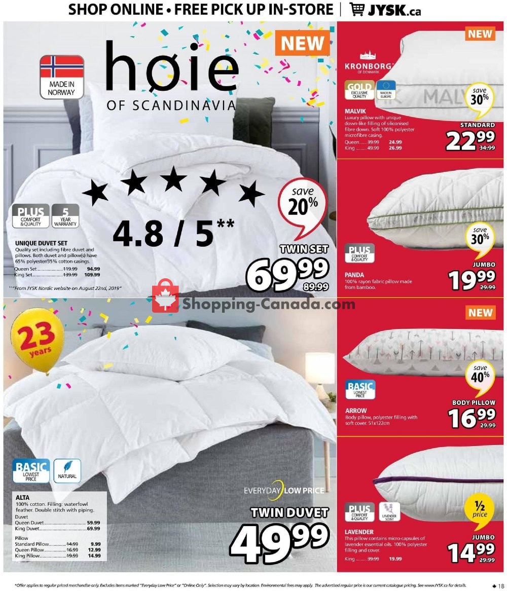JYSK flyer from Thursday October 3, 2019 to Wednesday October 9, 2019 - page 19