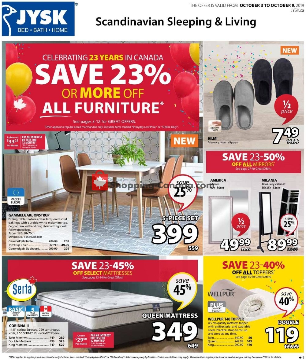 JYSK flyer from Thursday October 3, 2019 to Wednesday October 9, 2019 - page 2