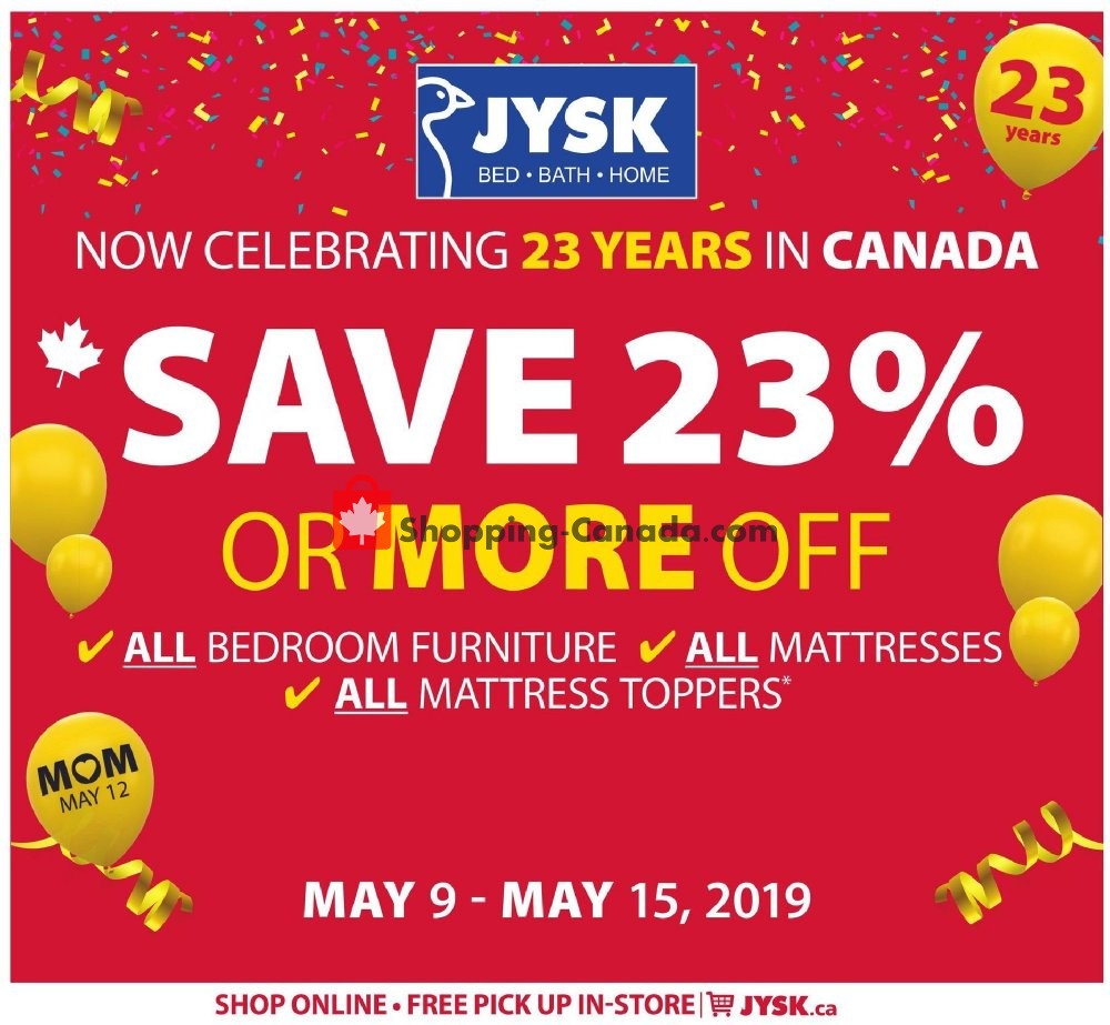 JYSK flyer from Thursday May 9, 2019 to Wednesday May 15, 2019 - page 1