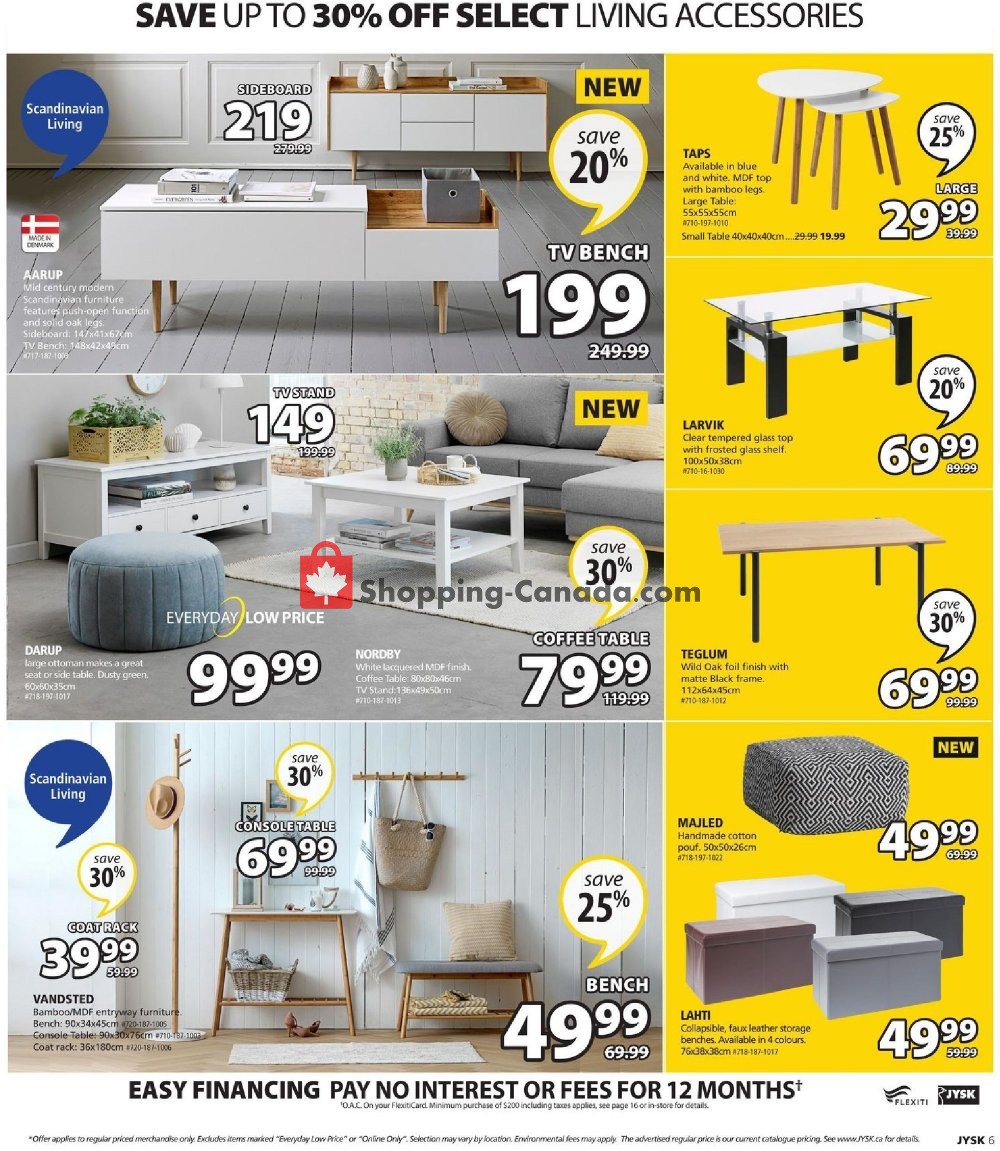 JYSK Canada, flyer (Special Offer West) October 31 November 6
