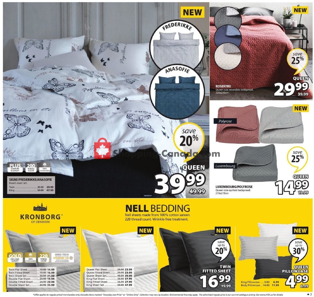 JYSK Canada, flyer (Special Offer West) September 26 October 2, 2019 Shopping Canada