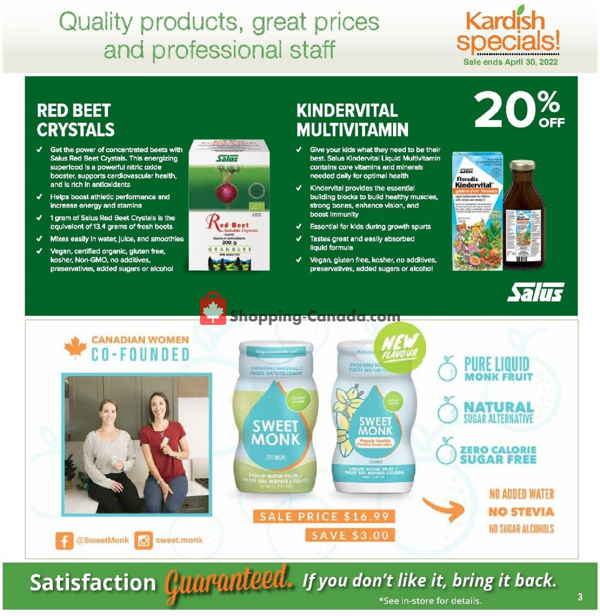 Kardish Health Food Centre flyer from Friday April 1, 2022 to Saturday April 30, 2022 - page 3