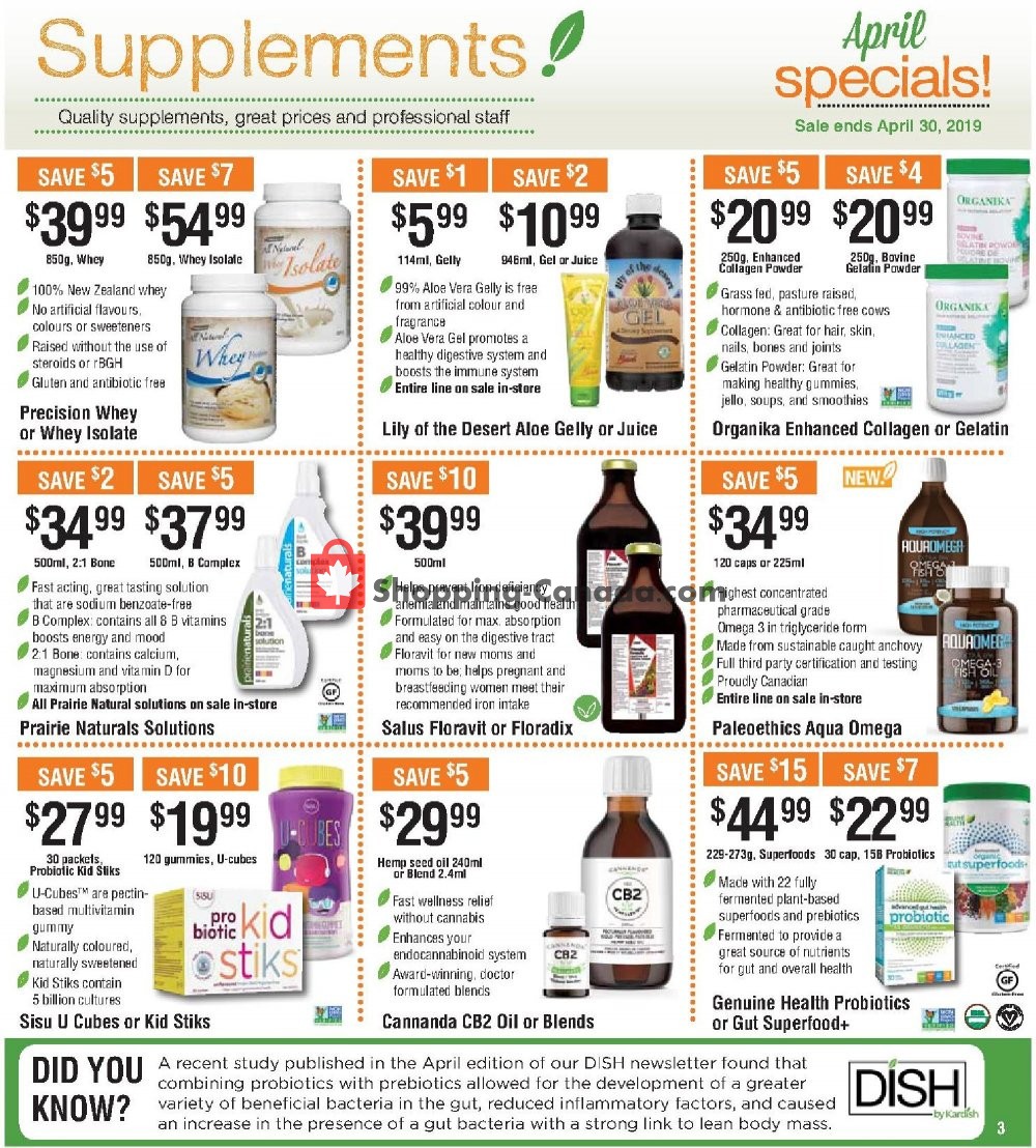 Kardish Health Food Centre flyer from Monday April 1, 2019 to Tuesday April 30, 2019 - page 3