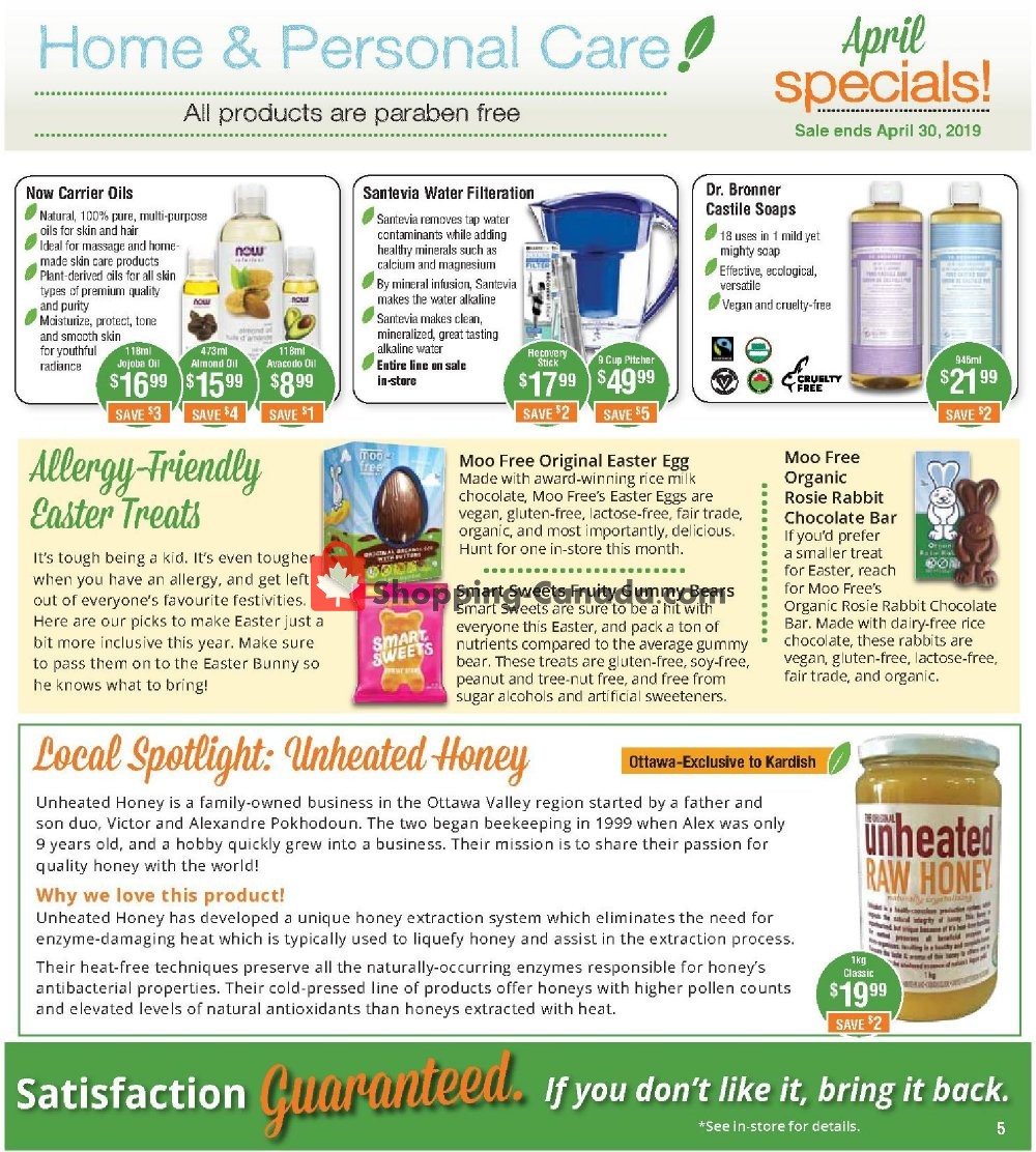 Kardish Health Food Centre flyer from Monday April 1, 2019 to Tuesday April 30, 2019 - page 5