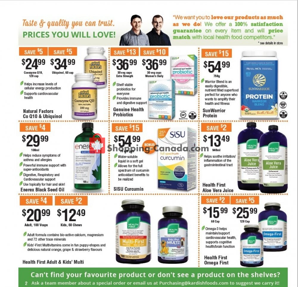 Kardish Health Food Centre flyer from Saturday August 1, 2020 to Monday August 31, 2020 - page 2