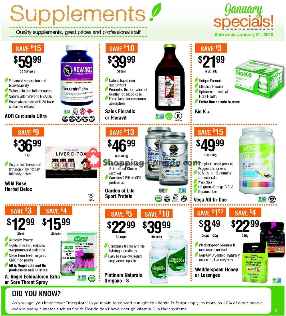 Kardish Health Food Centre flyer from Tuesday January 1, 2019 to Thursday January 31, 2019 - page 3
