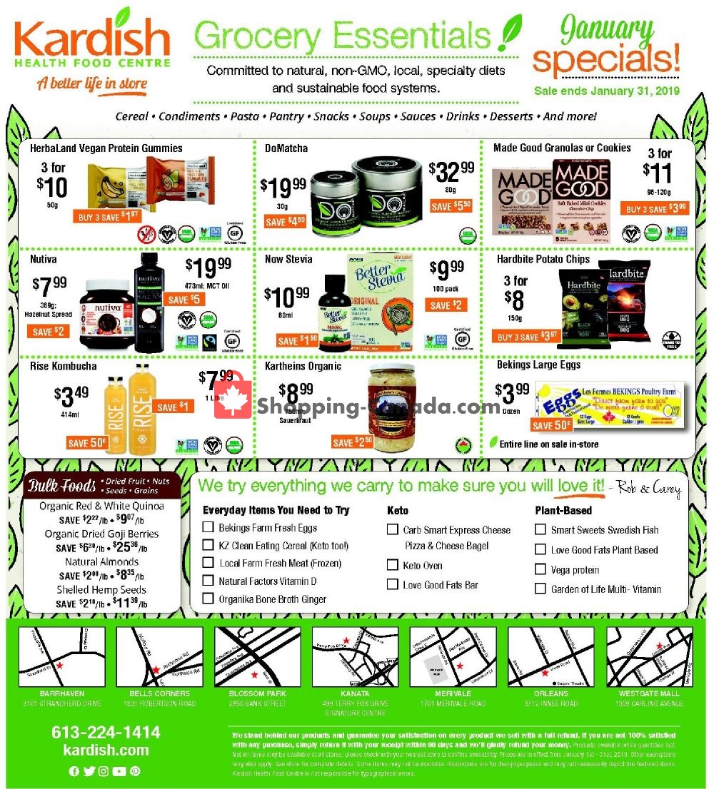 Kardish Health Food Centre flyer from Tuesday January 1, 2019 to Thursday January 31, 2019 - page 8