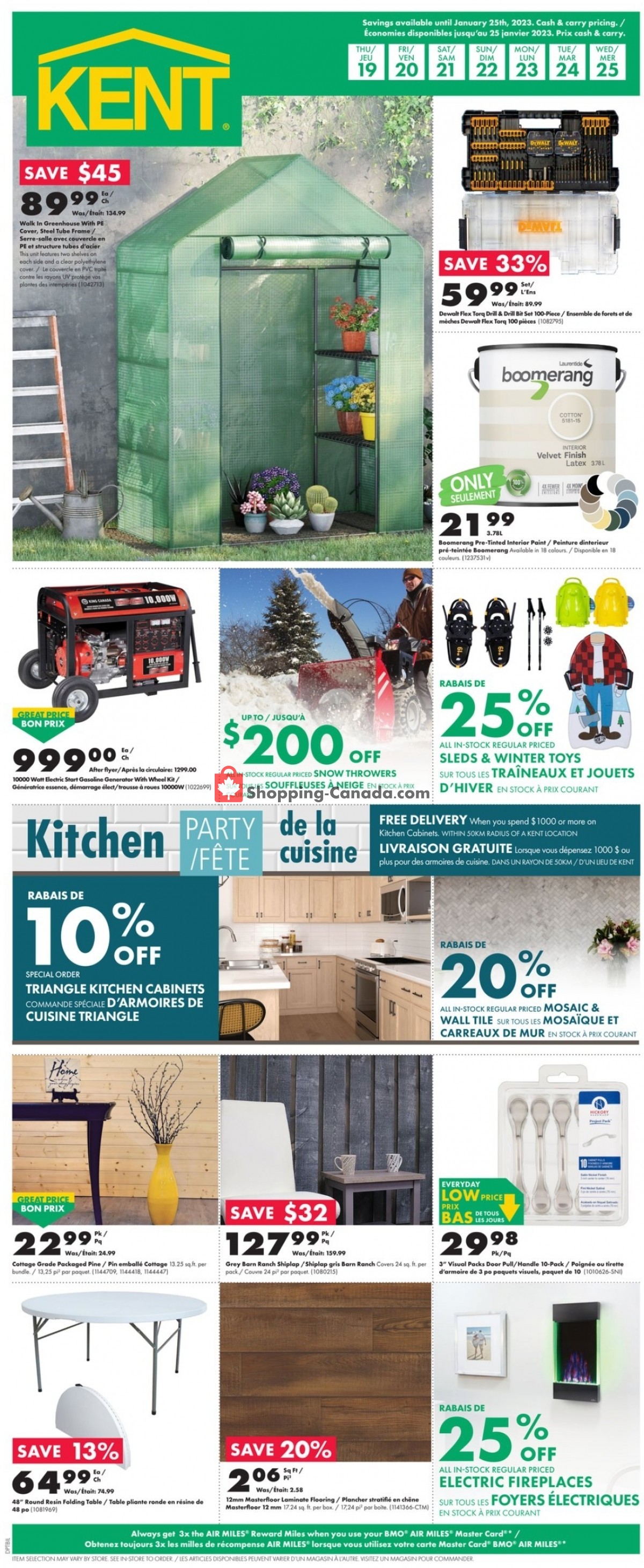 Kent Building Supplies flyer from Thursday January 19, 2023 to Wednesday January 25, 2023 - page 1