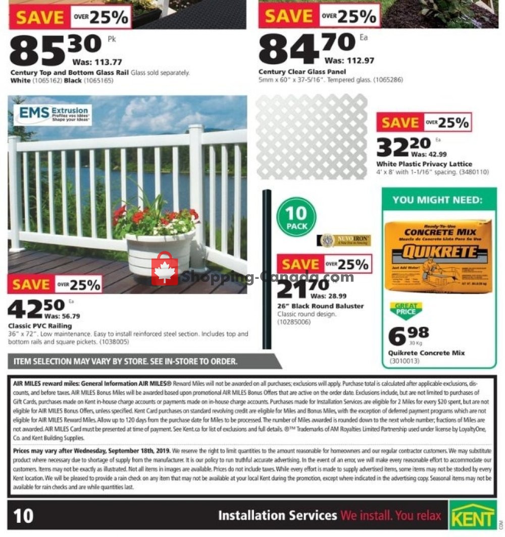 Kent Building Supplies flyer from Thursday September 12, 2019 to Wednesday September 18, 2019 - page 20