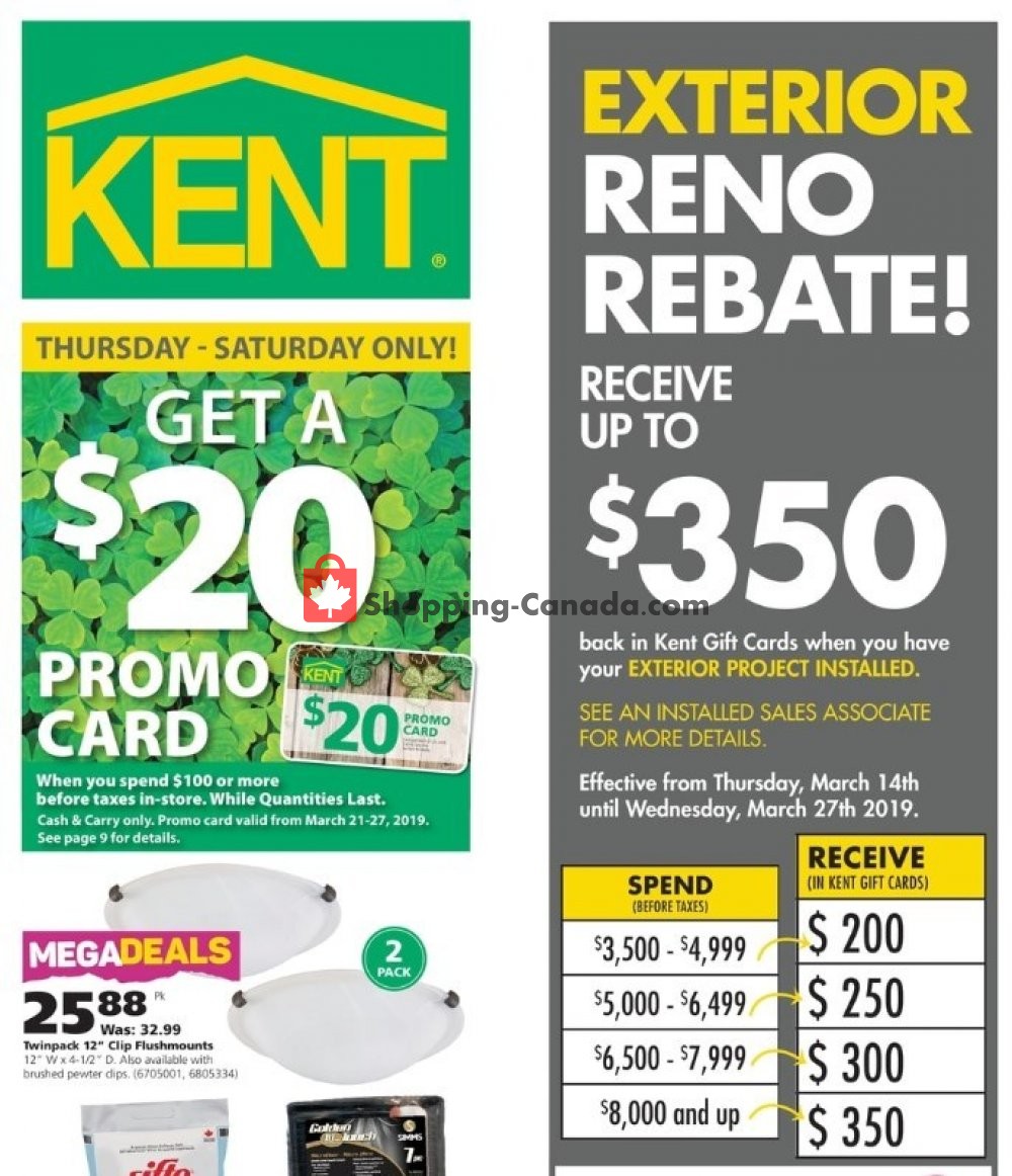 Kent Building Supplies flyer from Thursday March 14, 2019 to Wednesday March 20, 2019 - page 1