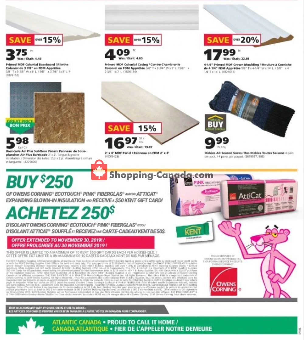 Kent Building Supplies flyer from Thursday November 7, 2019 to Wednesday November 13, 2019 - page 22