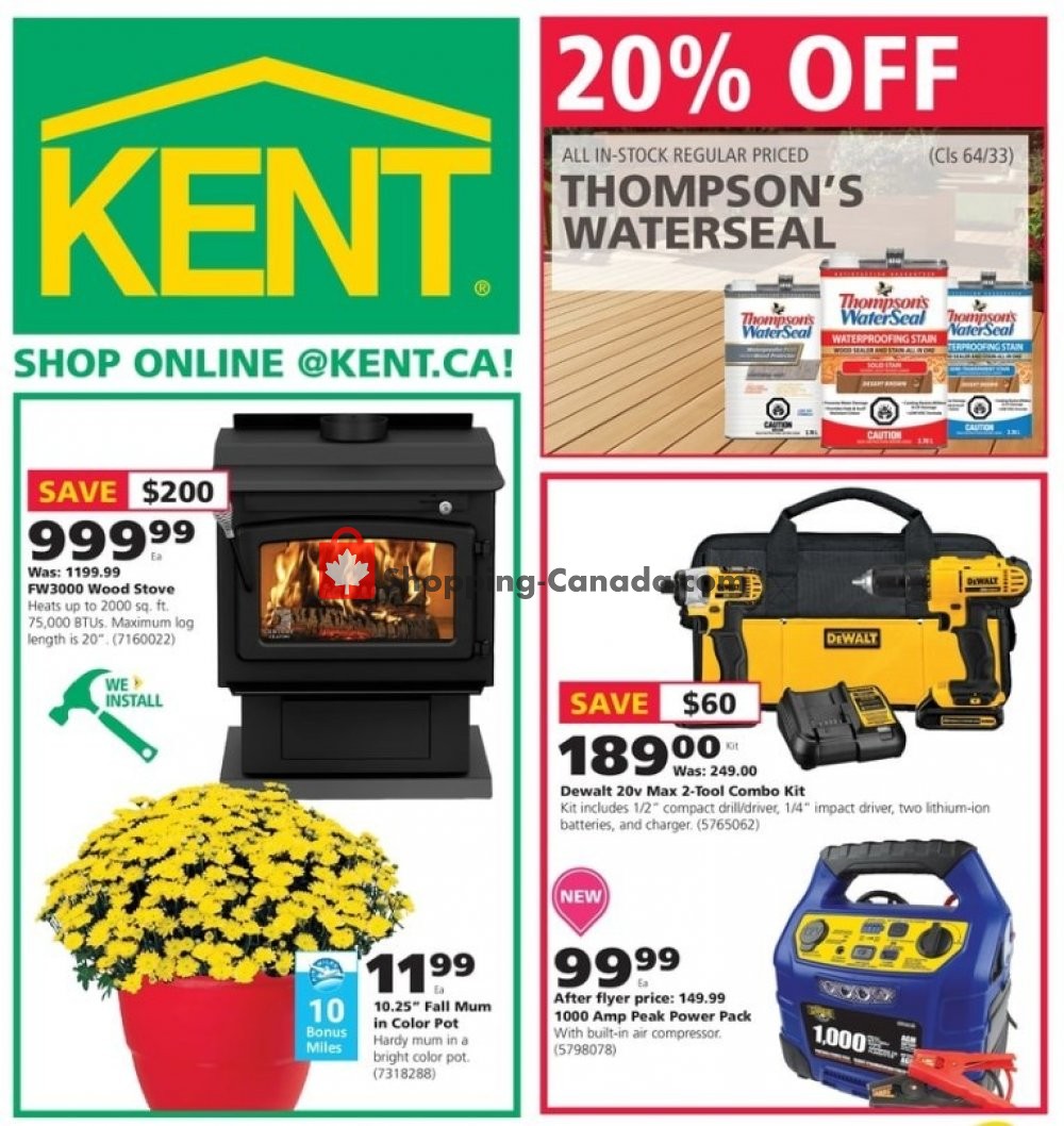 Kent Building Supplies flyer from Thursday September 5, 2019 to Wednesday September 11, 2019 - page 1