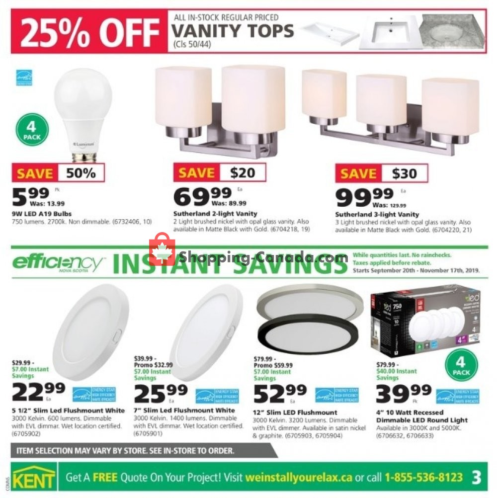 Kent Building Supplies Canada, flyer - (Truckload Espresso Kitchen