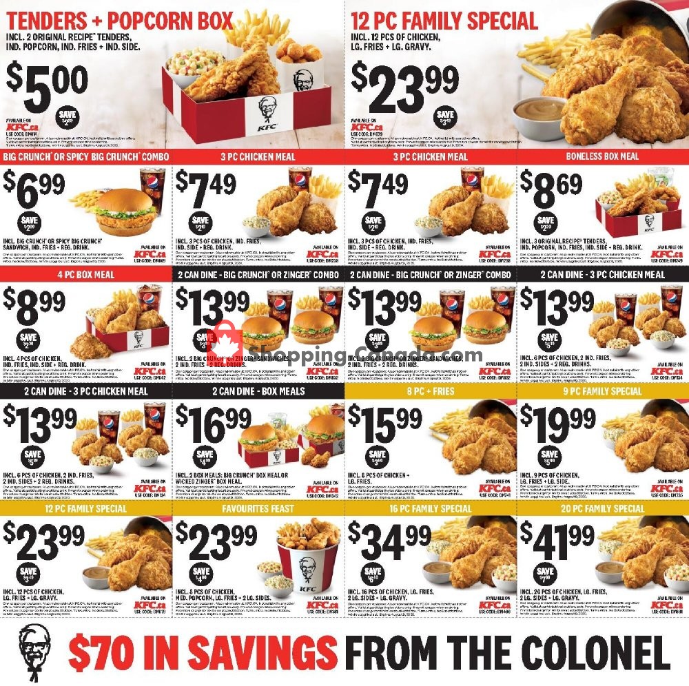 kfc coupons nb