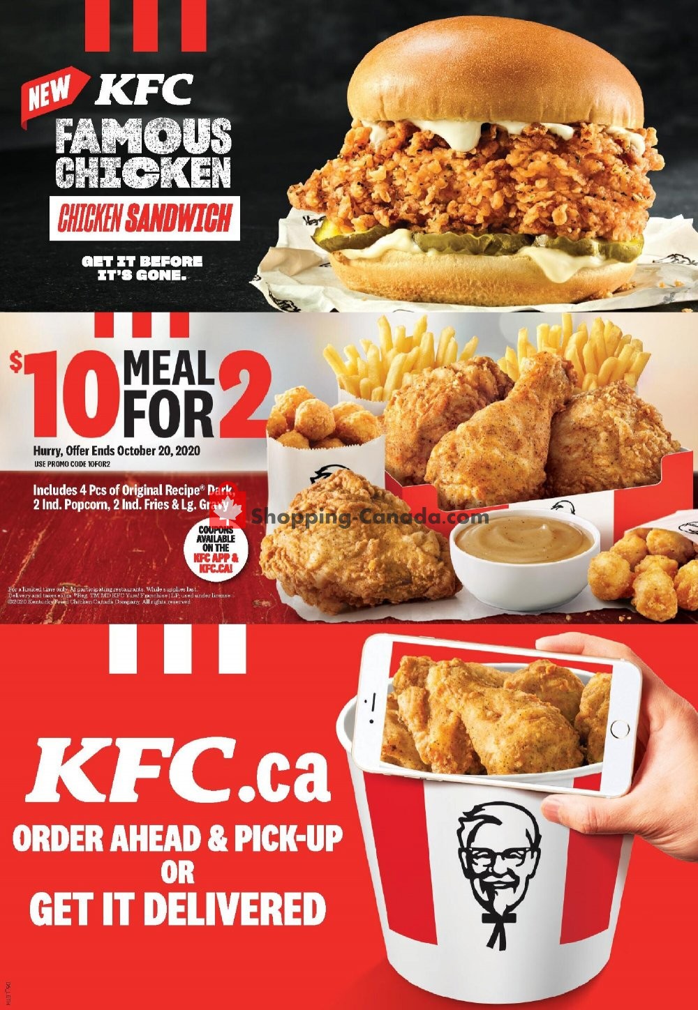 KFC flyer from Monday October 12, 2020 to Tuesday October 20, 2020 - page 1