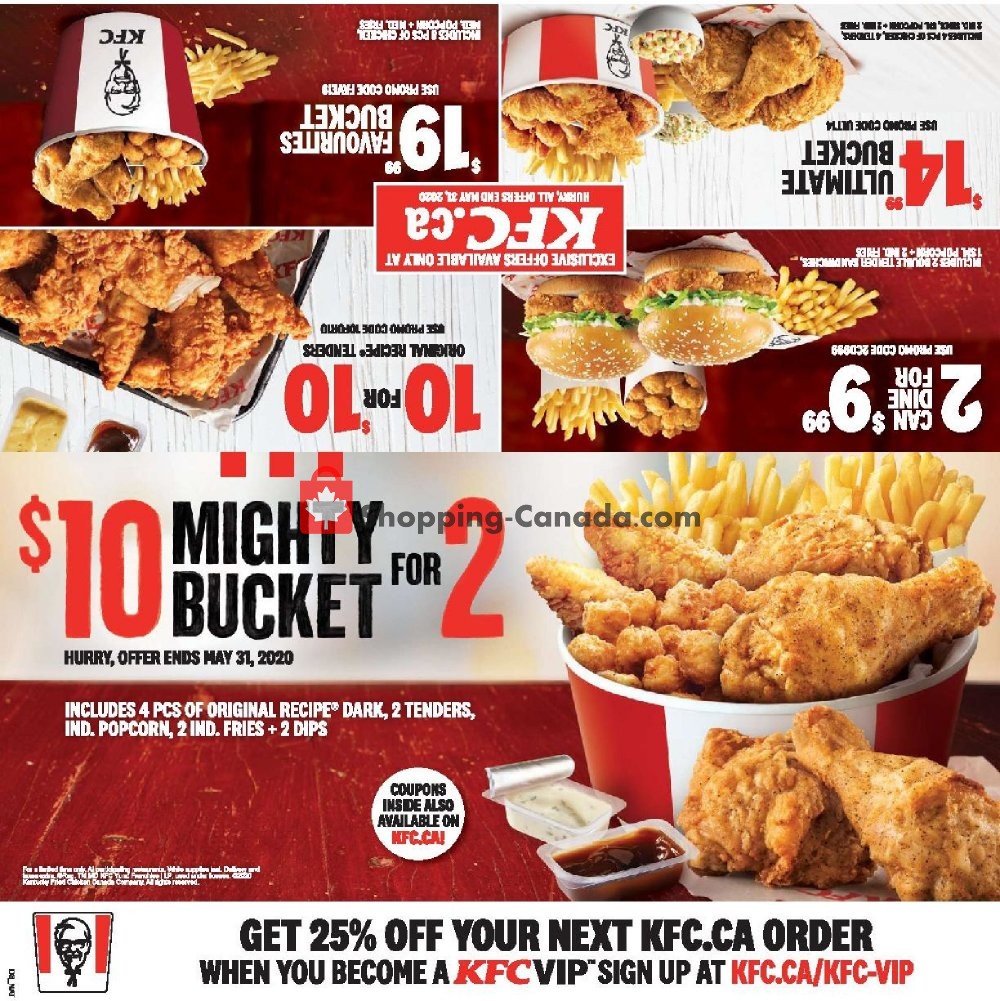 KFC flyer from Thursday April 23, 2020 to Wednesday June 3, 2020 - page 1