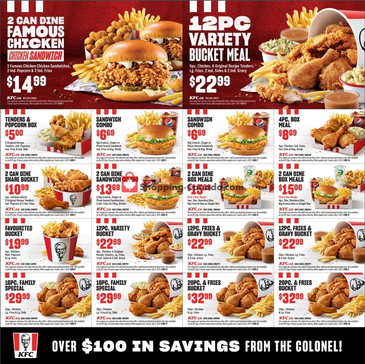 kfc canada flyer special offer bc may 10 july 4 2021 shopping canada