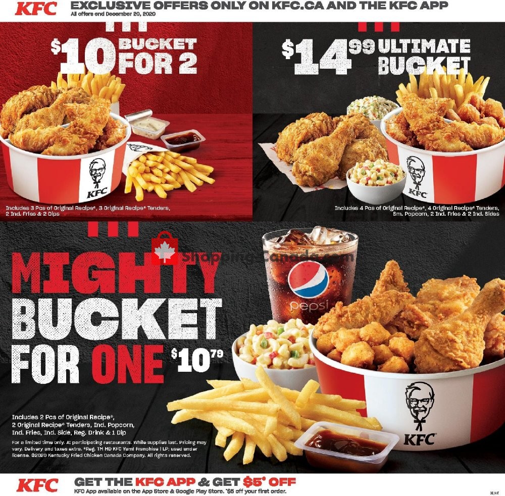 KFC flyer from Monday October 19, 2020 to Sunday December 20, 2020 - page 1