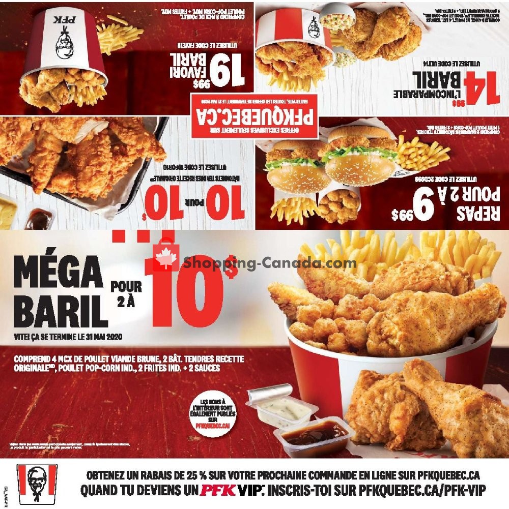 KFC flyer from Thursday April 23, 2020 to Wednesday June 3, 2020 - page 1