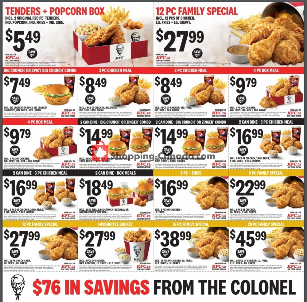 KFC flyer from Tuesday August 11, 2020 to Sunday October 11, 2020 - page 2
