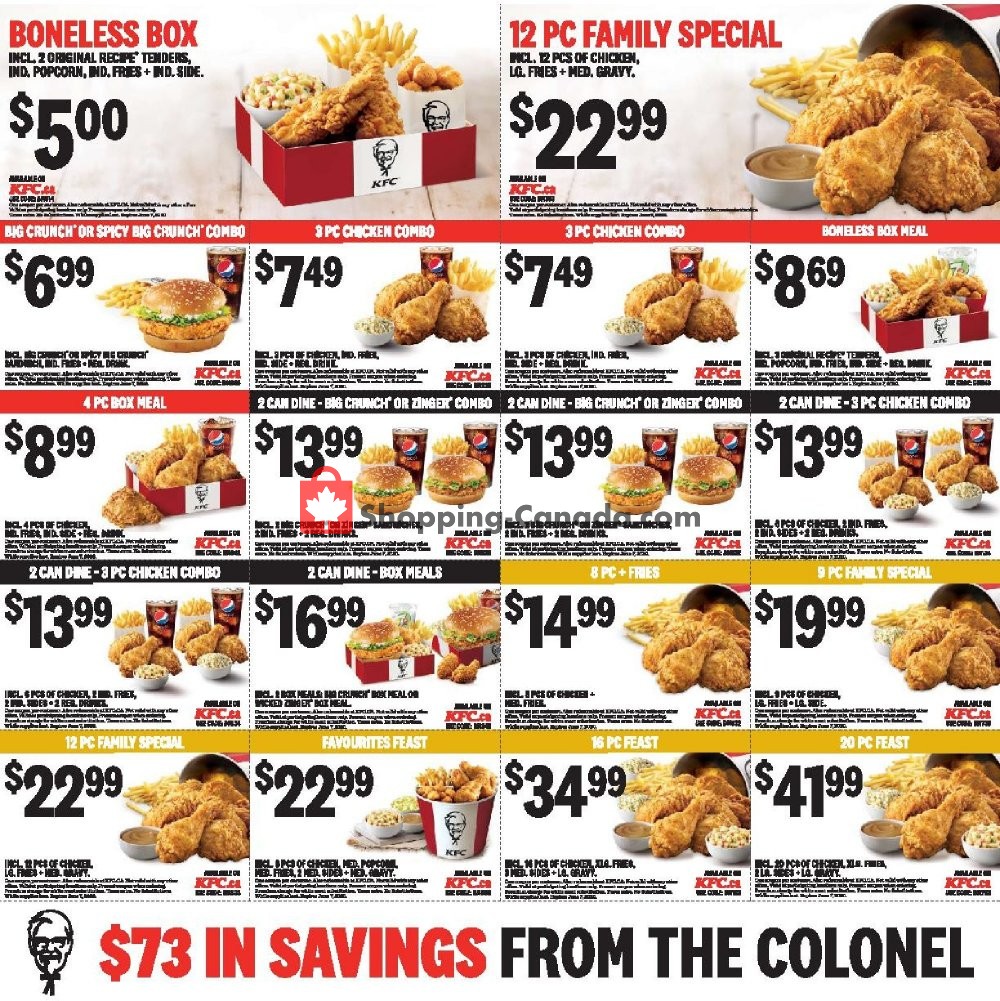 KFC Canada, flyer (Special Offer NS) April 23 June 3, 2020