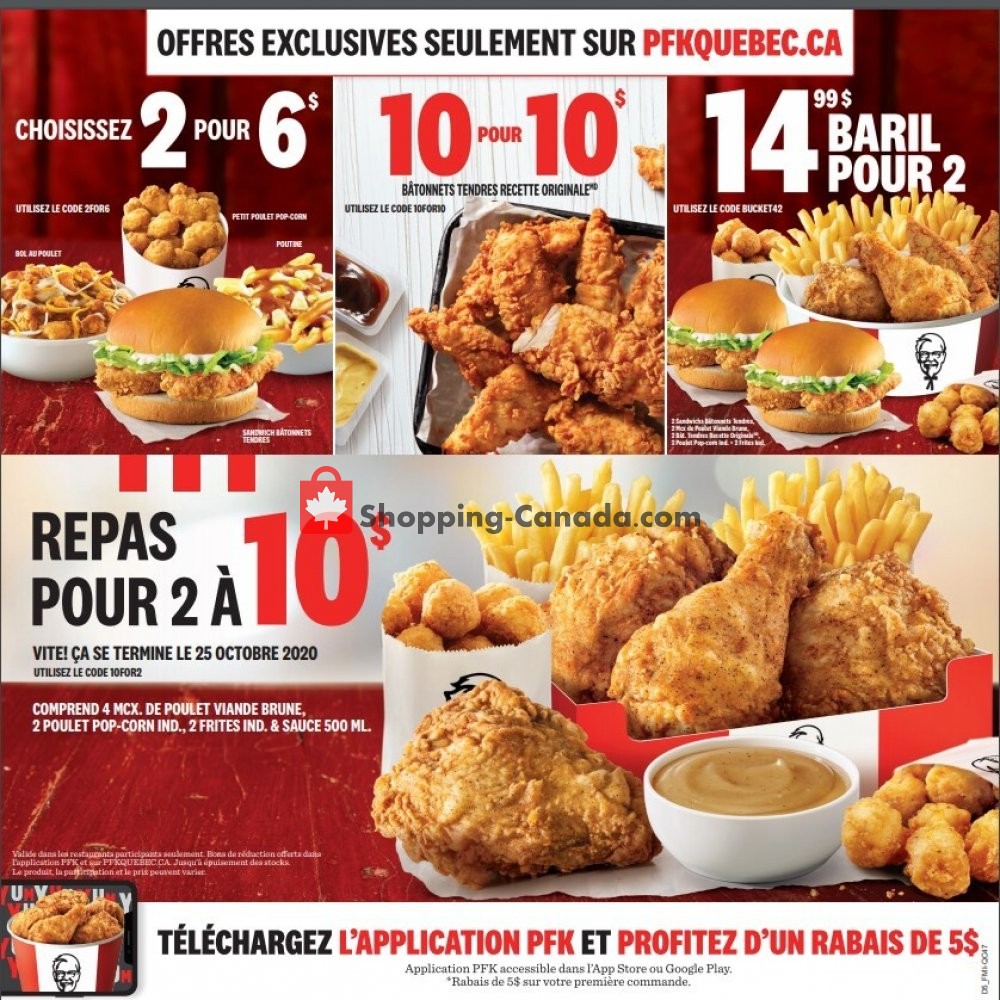 KFC flyer from Monday October 12, 2020 to Sunday October 25, 2020 - page 1