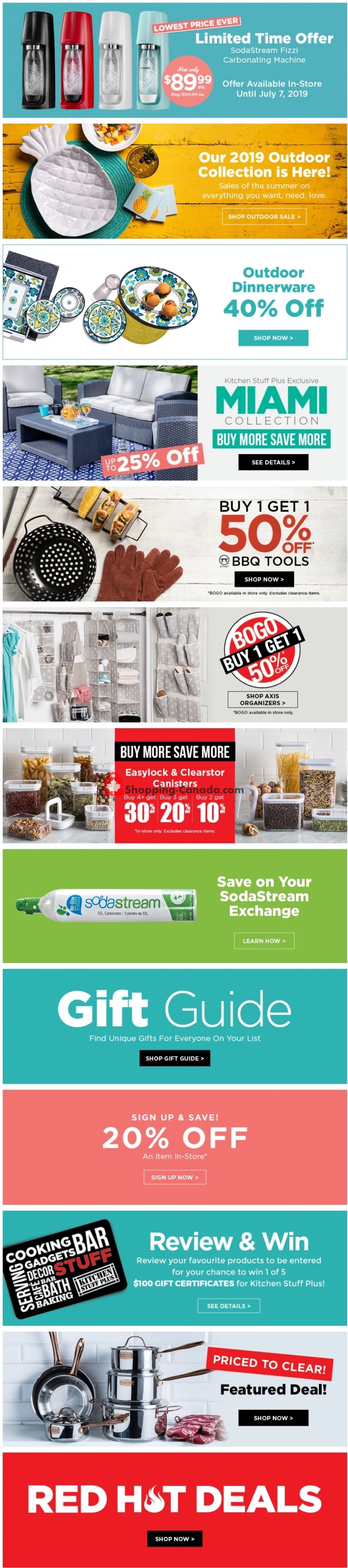 Kitchen Stuff Plus flyer from Friday June 28, 2019 to Thursday July 4, 2019 - page 1