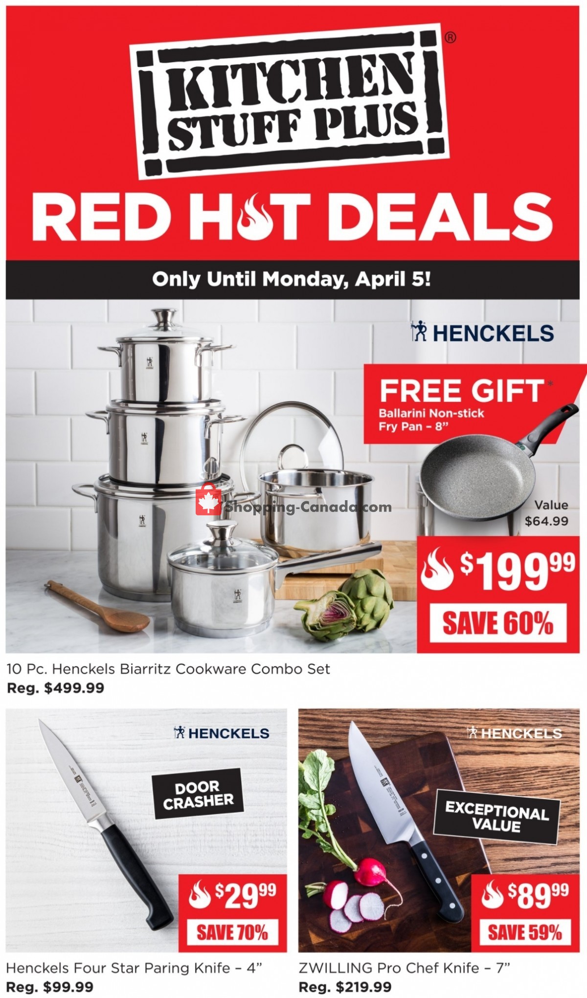 Kitchen Stuff Plus flyer from Monday March 29, 2021 to Monday April 5, 2021 - page 1