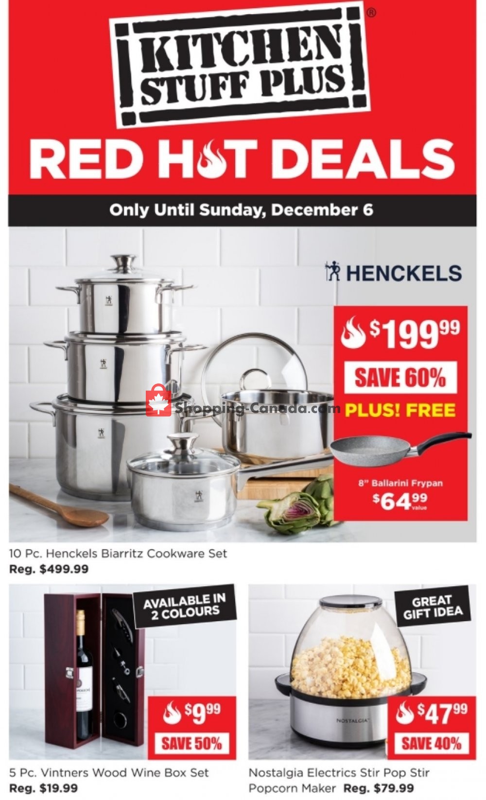 Kitchen Stuff Plus Canada, flyer (Red Hot Deals) November 30
