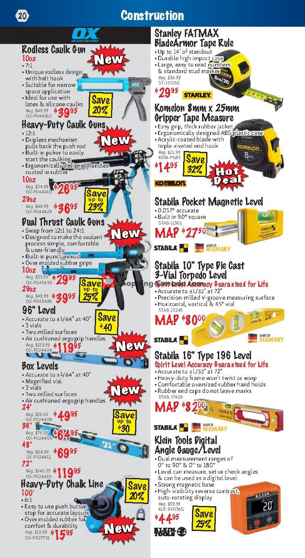 KMS Tools Equipment Canada Flyer Amazing Savings April 1