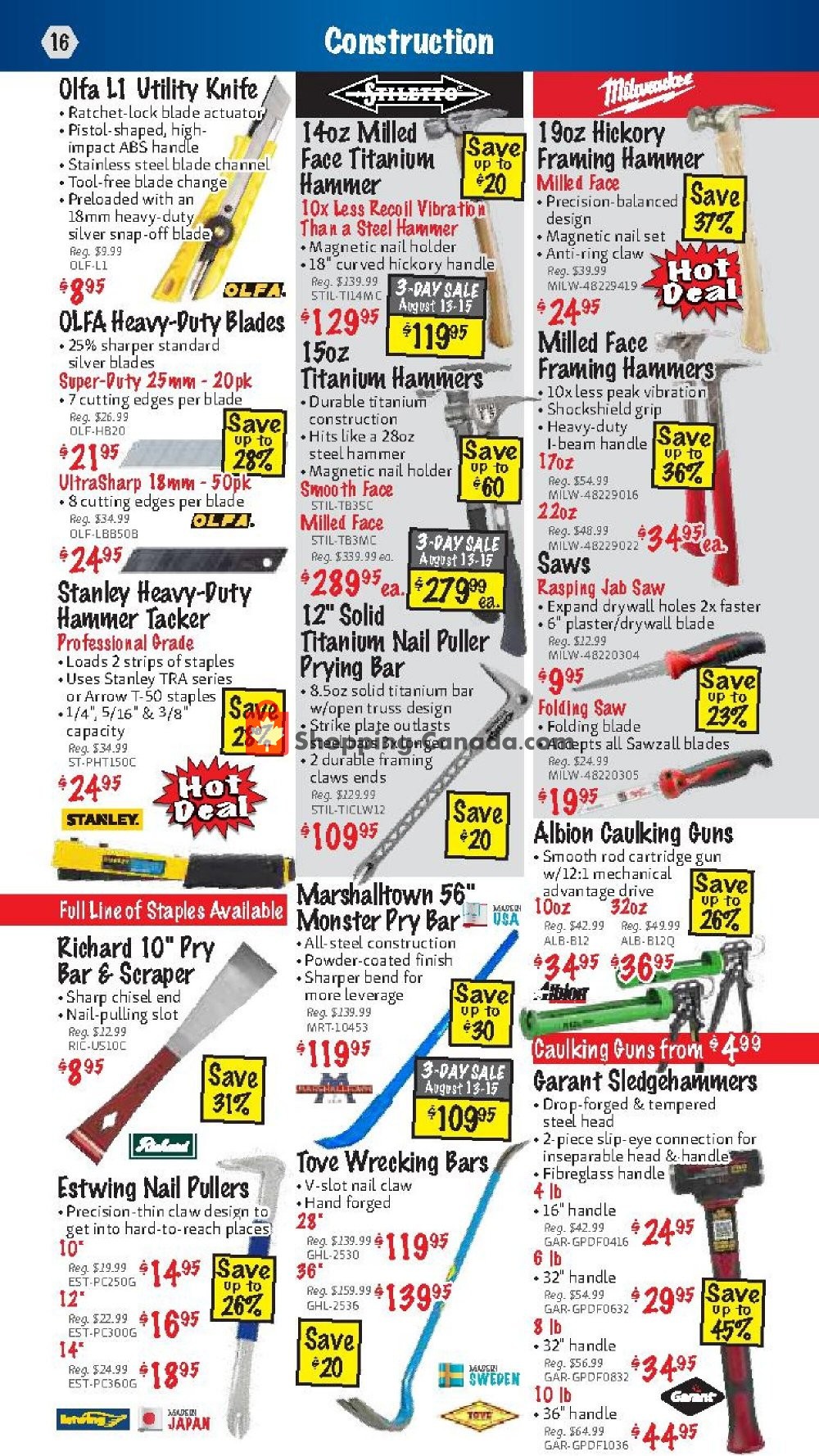 KMS Tools & Equipment flyer from Saturday August 1, 2020 to Monday August 31, 2020 - page 16