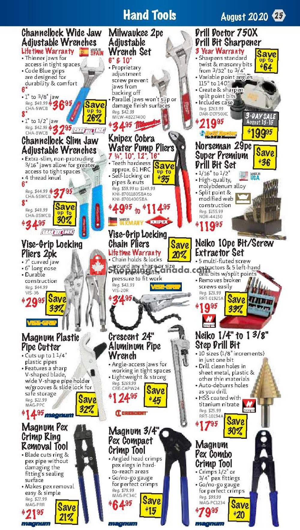 KMS Tools & Equipment flyer from Saturday August 1, 2020 to Monday August 31, 2020 - page 25