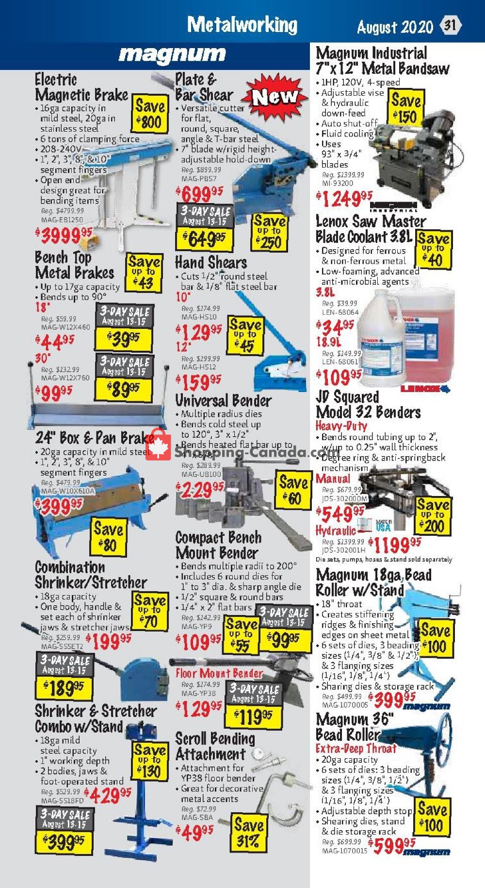 KMS Tools & Equipment flyer from Saturday August 1, 2020 to Monday August 31, 2020 - page 31