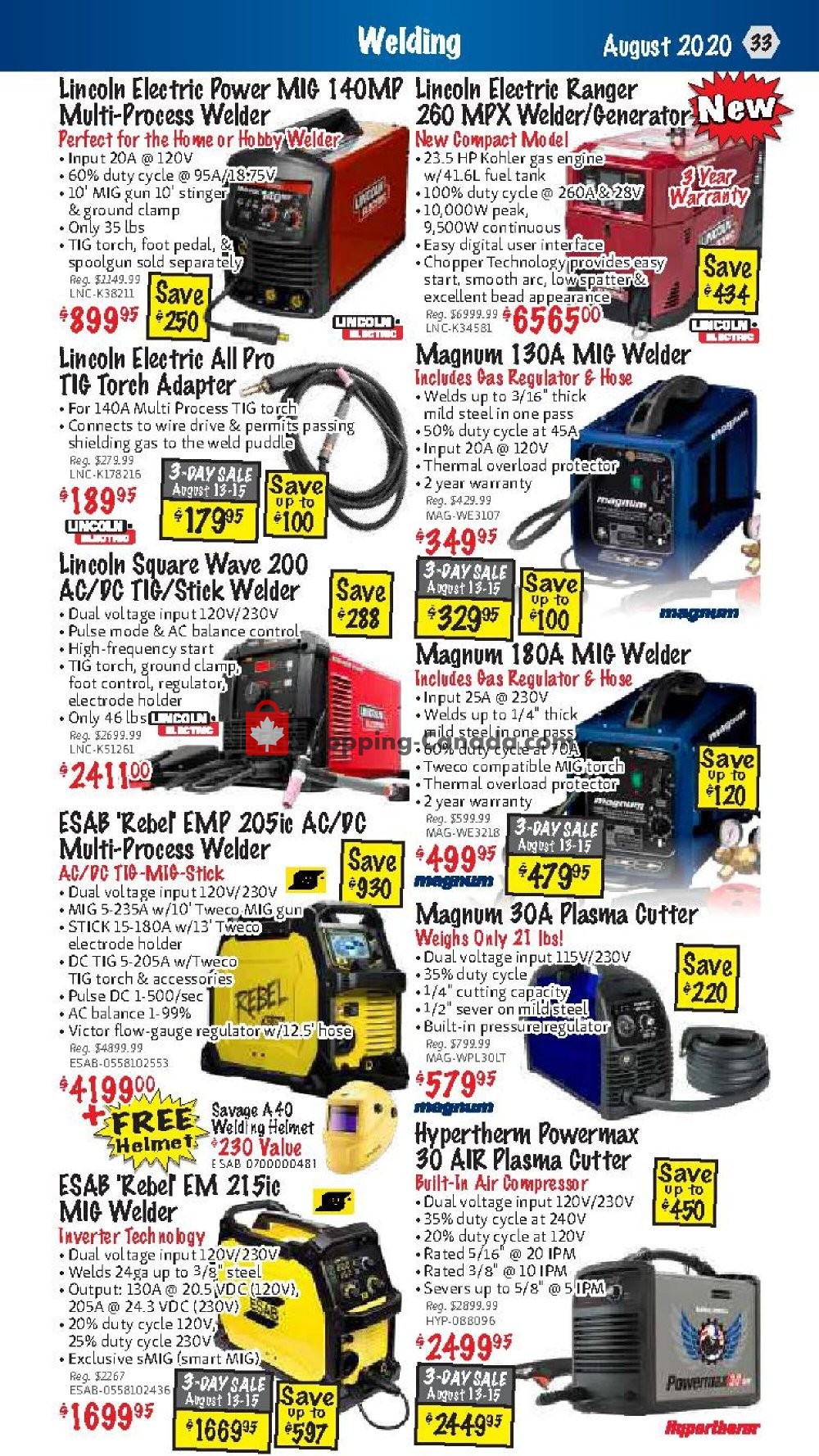KMS Tools & Equipment flyer from Saturday August 1, 2020 to Monday August 31, 2020 - page 33