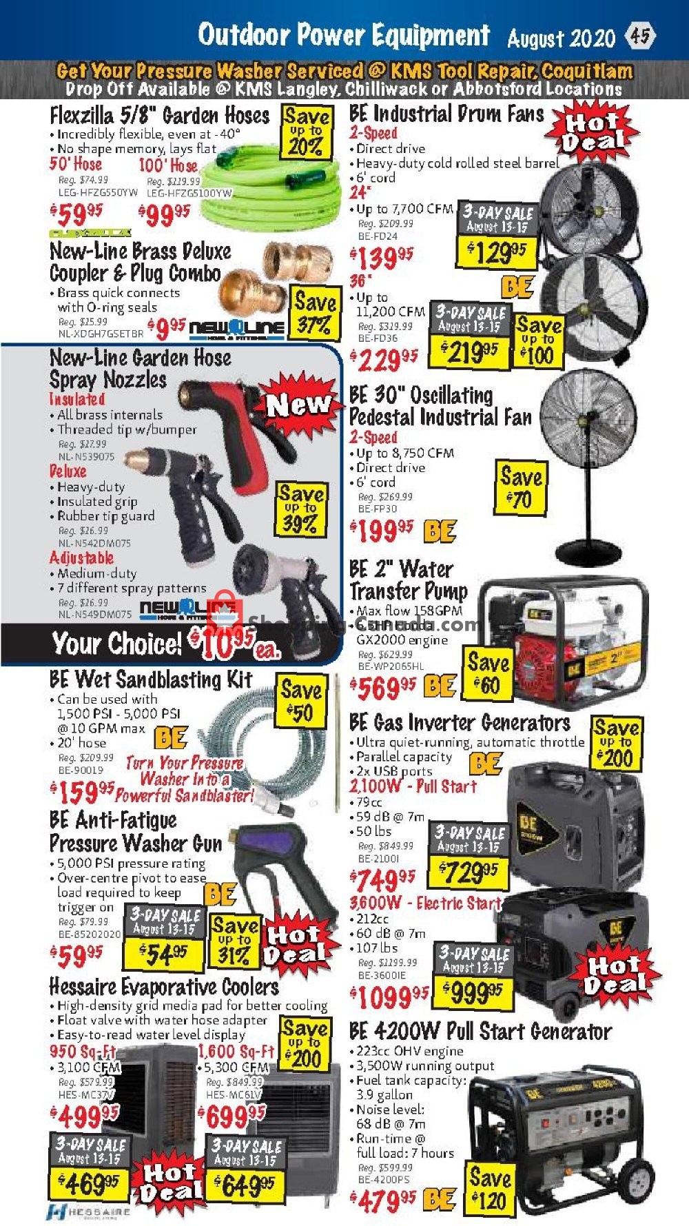 KMS Tools & Equipment flyer from Saturday August 1, 2020 to Monday August 31, 2020 - page 45