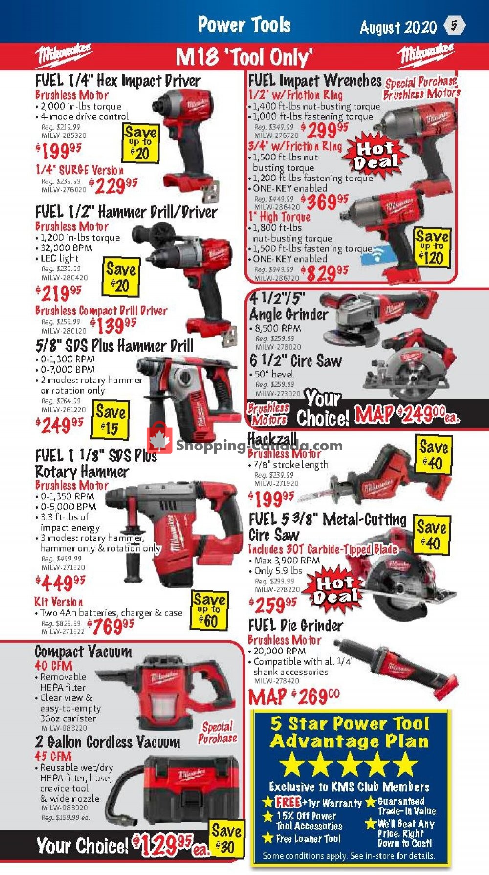 KMS Tools & Equipment flyer from Saturday August 1, 2020 to Monday August 31, 2020 - page 5