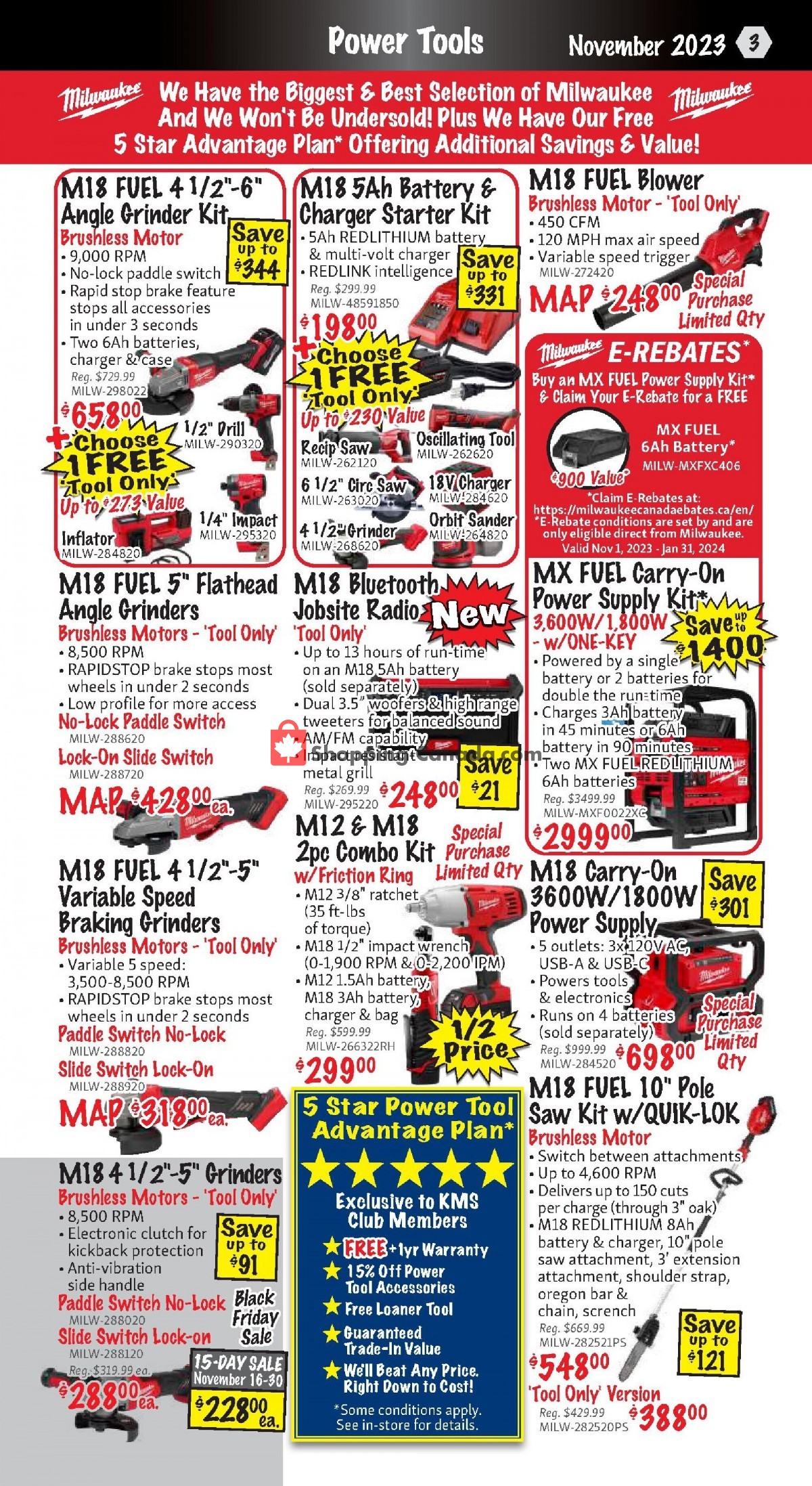 KMS Tools & Equipment flyer from Wednesday November 1, 2023 to Thursday November 30, 2023 - page 3