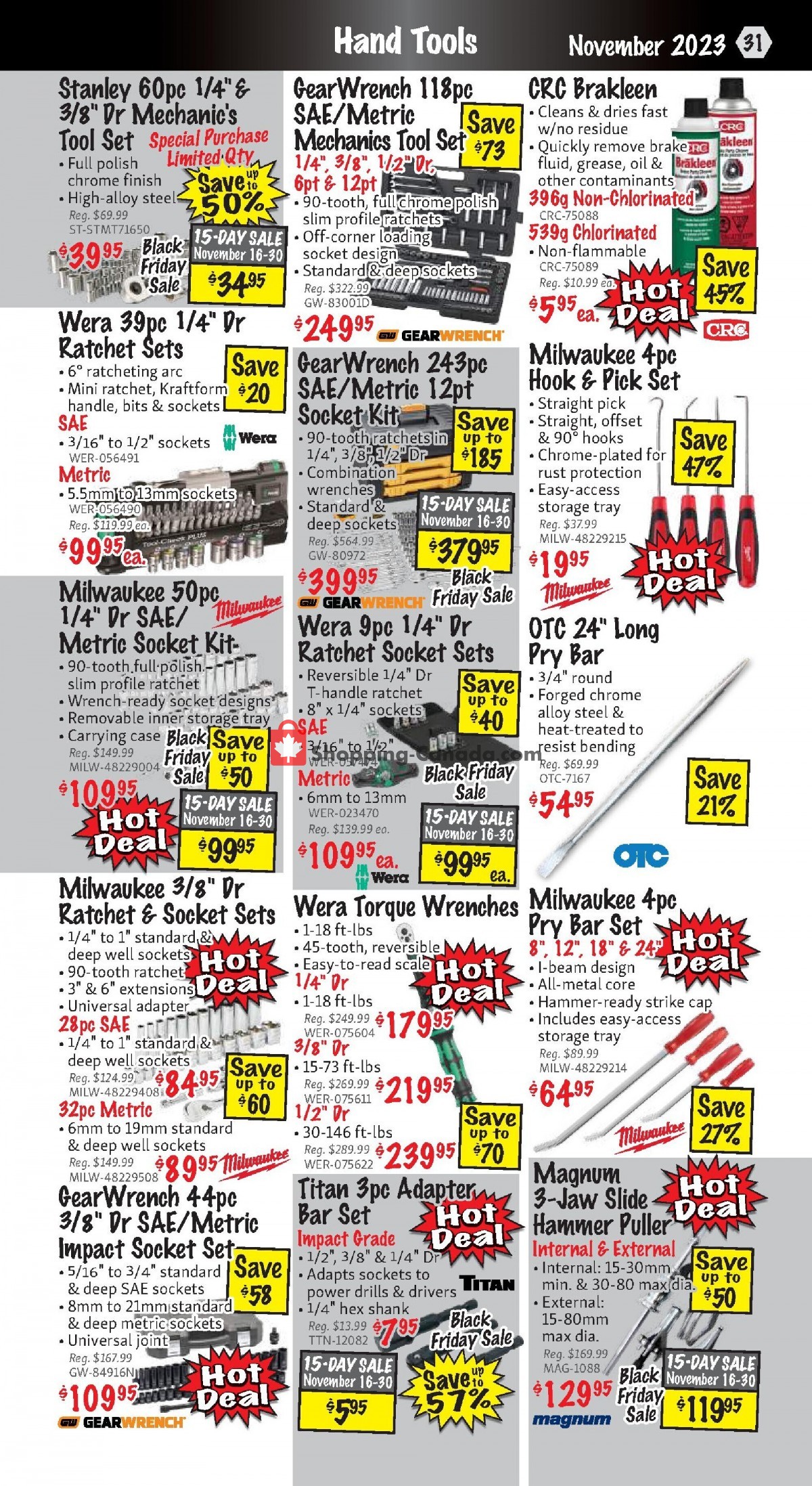 KMS Tools & Equipment flyer from Wednesday November 1, 2023 to Thursday November 30, 2023 - page 31
