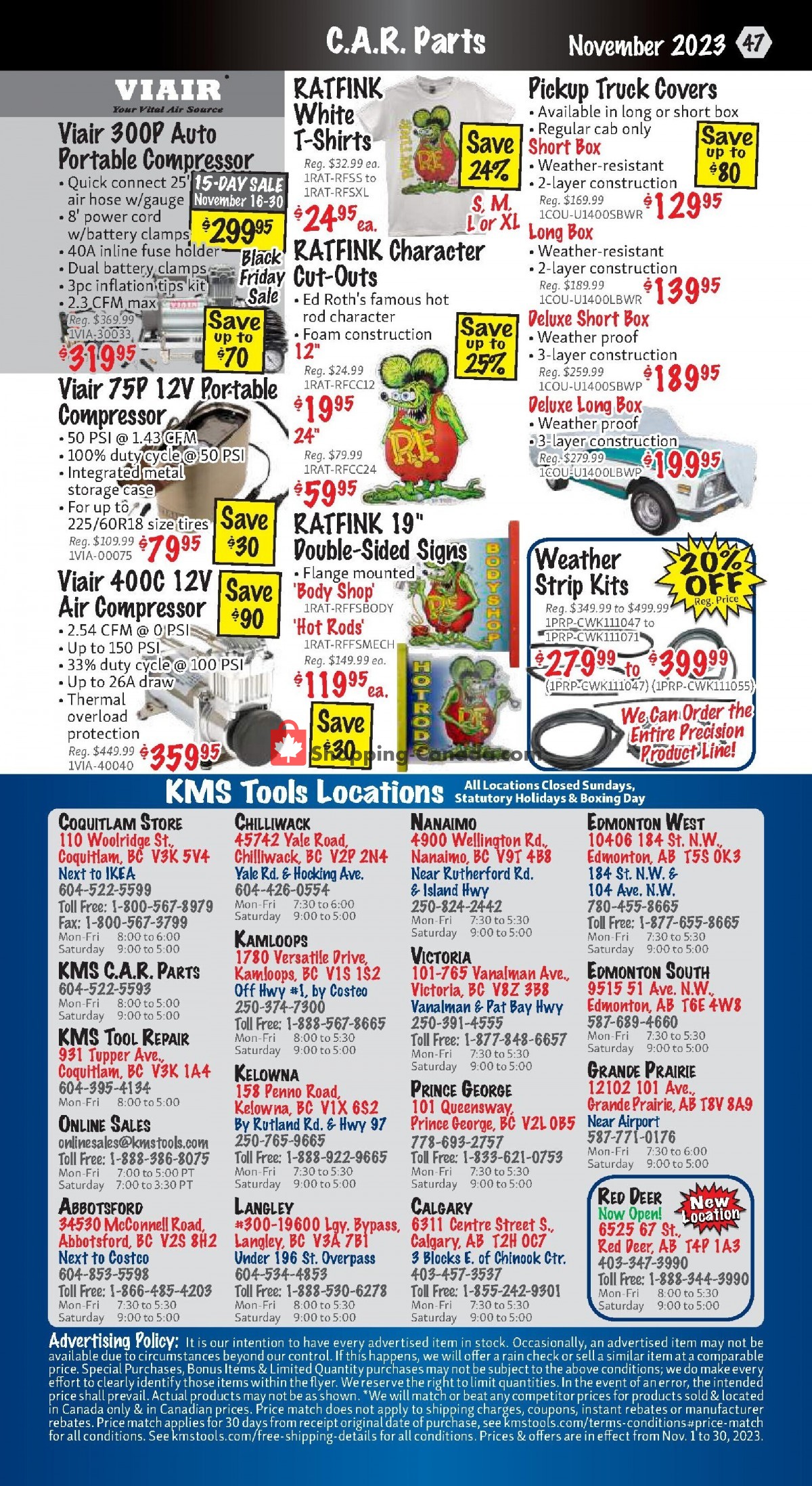 KMS Tools & Equipment flyer from Wednesday November 1, 2023 to Thursday November 30, 2023 - page 47
