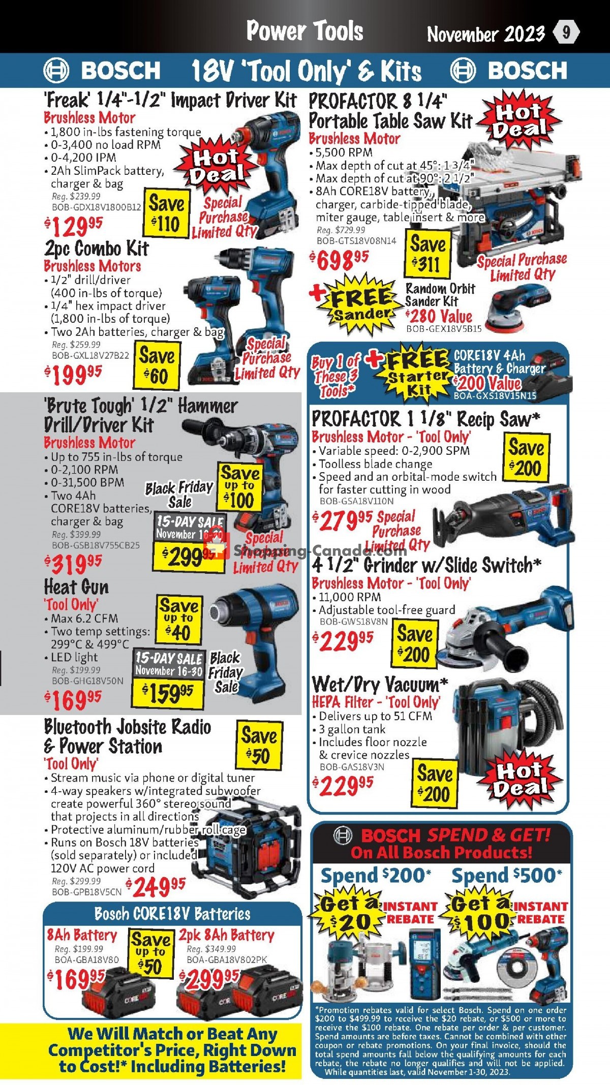 KMS Tools & Equipment flyer from Wednesday November 1, 2023 to Thursday November 30, 2023 - page 9