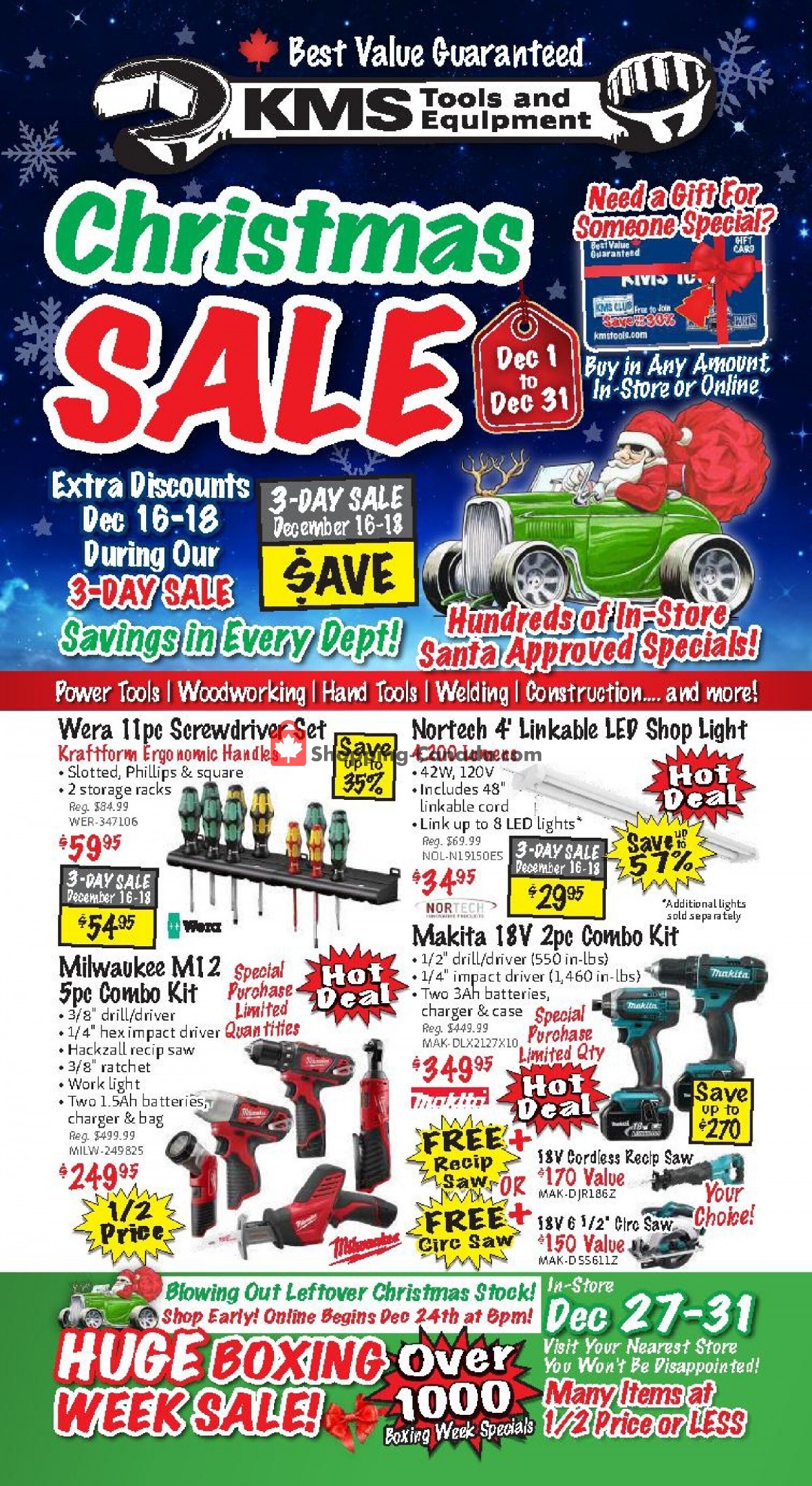 KMS Tools & Equipment flyer from Wednesday December 1, 2021 to Friday December 31, 2021 - page 1