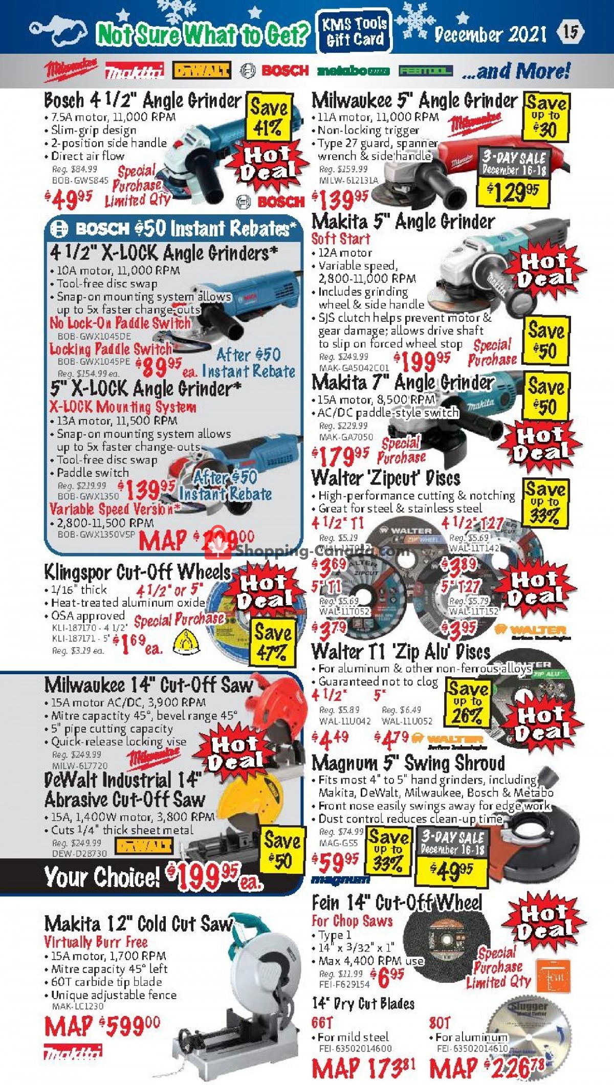 KMS Tools & Equipment flyer from Wednesday December 1, 2021 to Friday December 31, 2021 - page 15