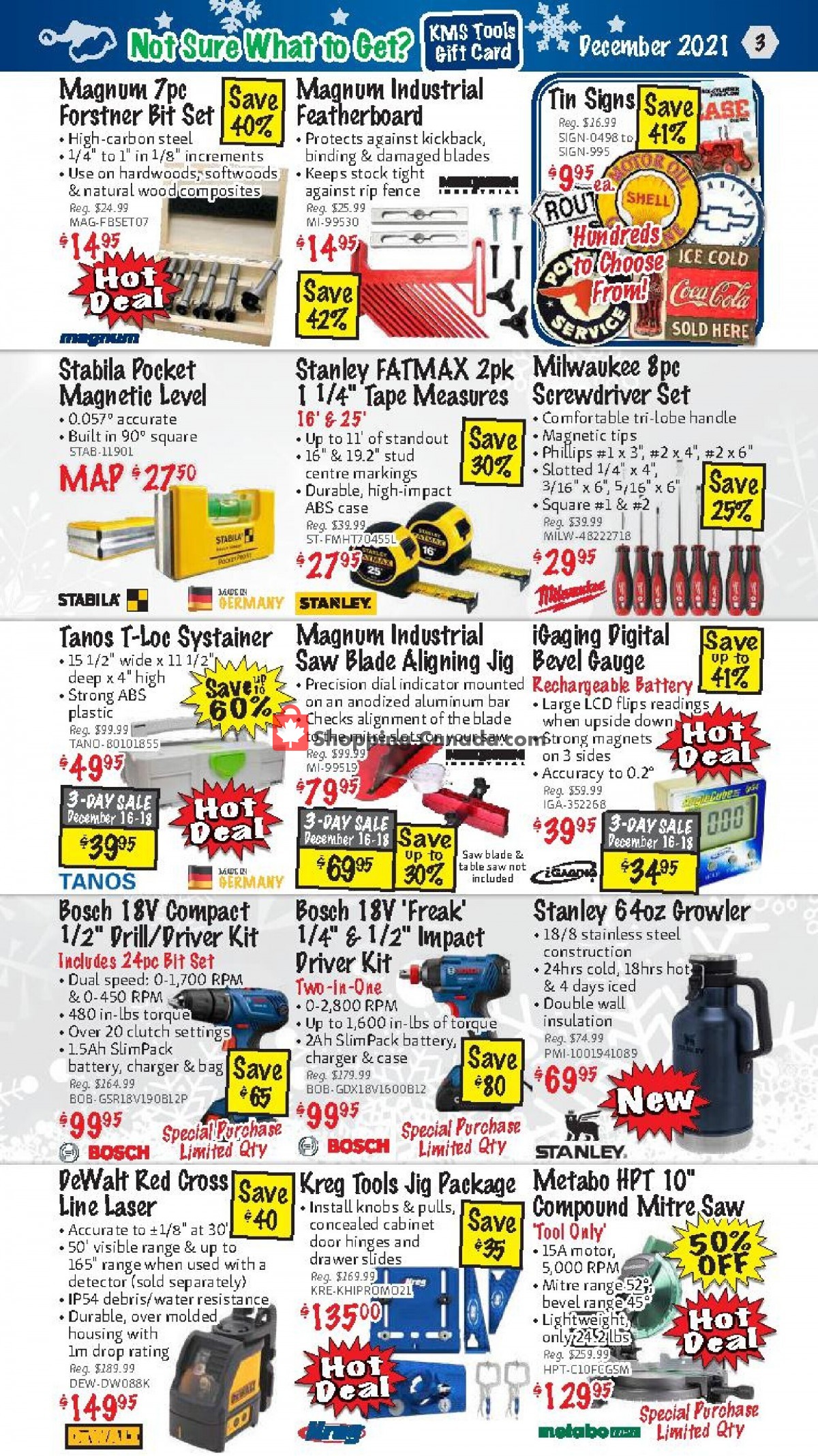 KMS Tools & Equipment flyer from Wednesday December 1, 2021 to Friday December 31, 2021 - page 3