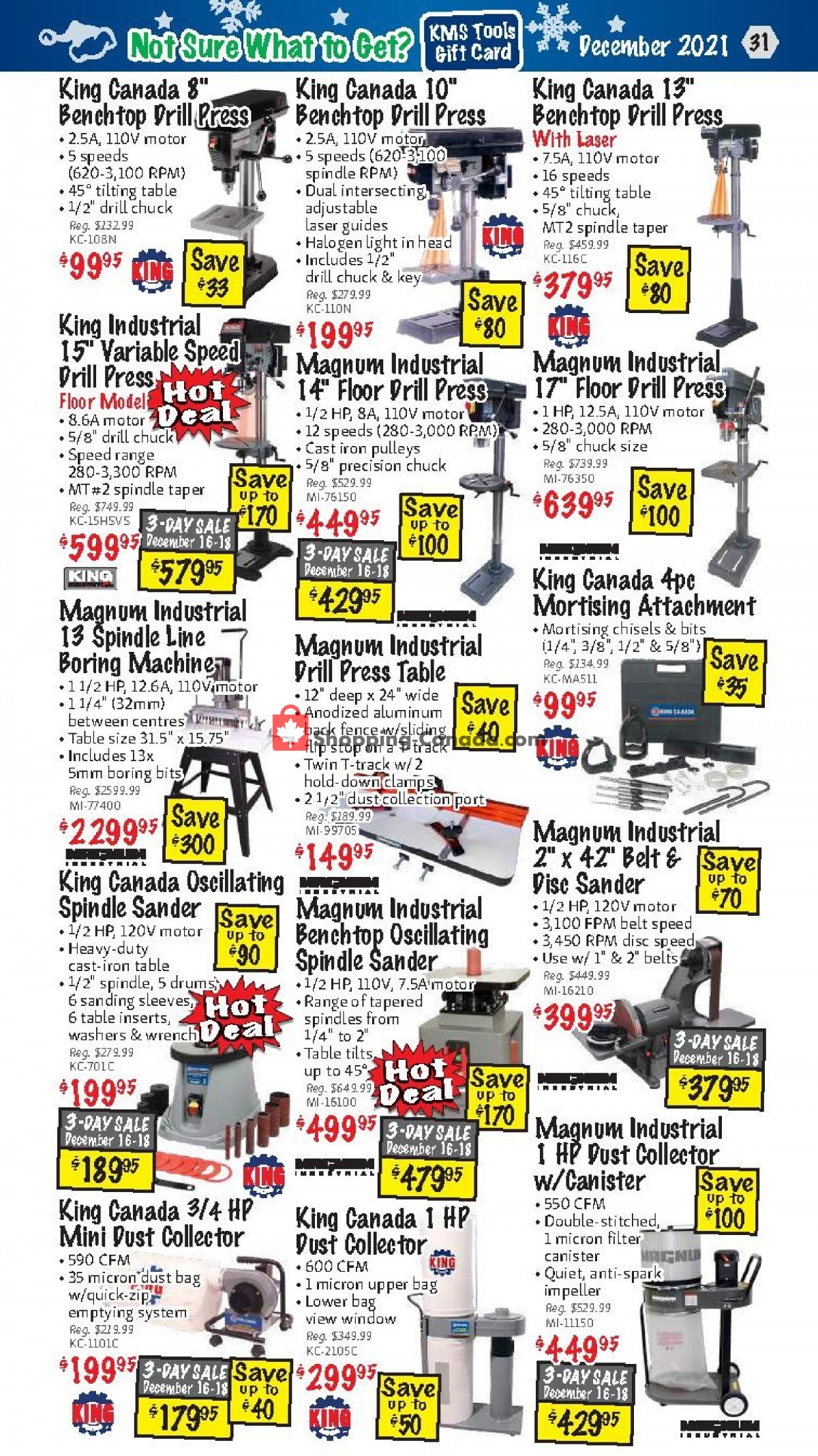 KMS Tools & Equipment flyer from Wednesday December 1, 2021 to Friday December 31, 2021 - page 31
