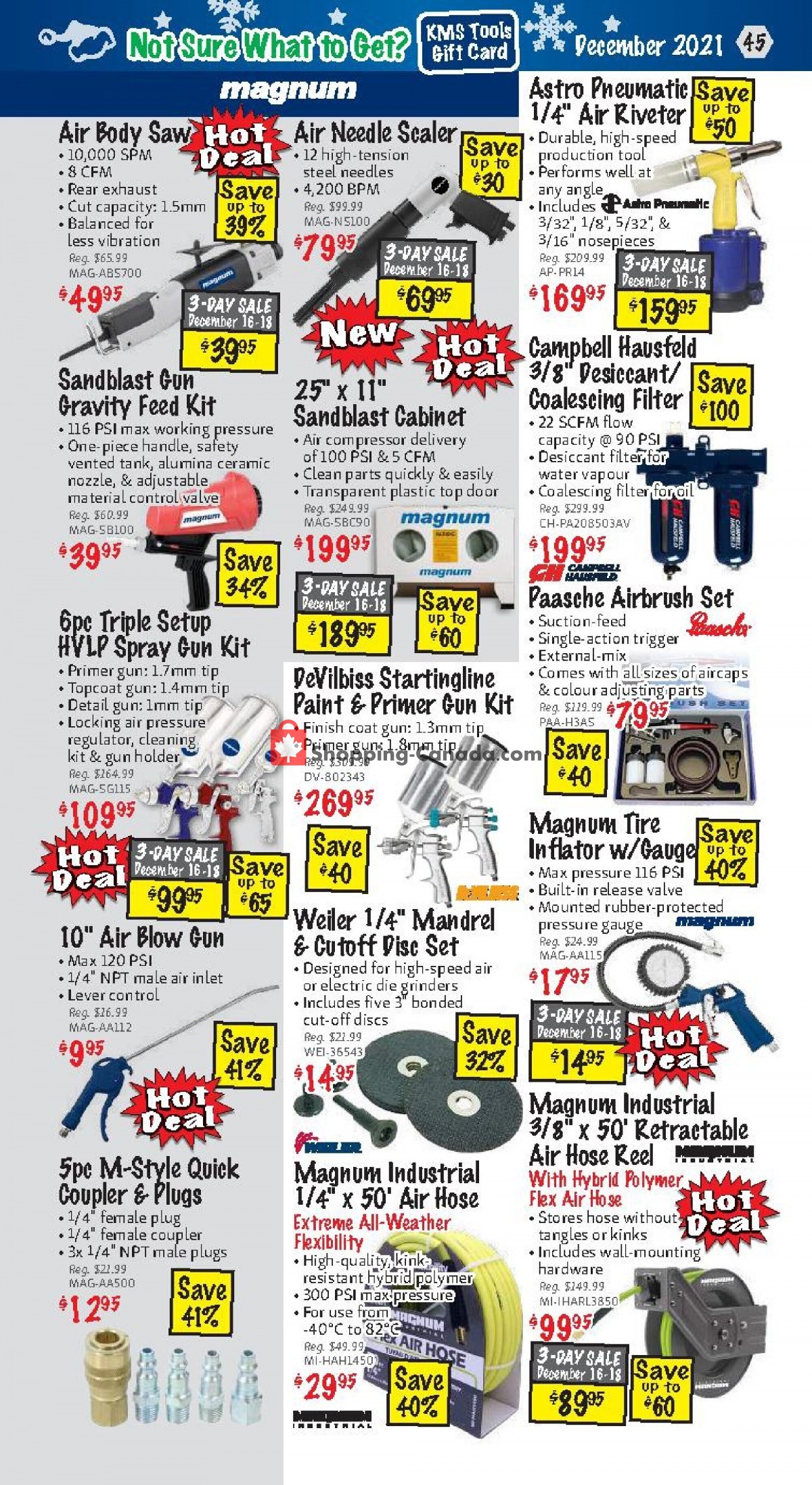 KMS Tools & Equipment flyer from Wednesday December 1, 2021 to Friday December 31, 2021 - page 45