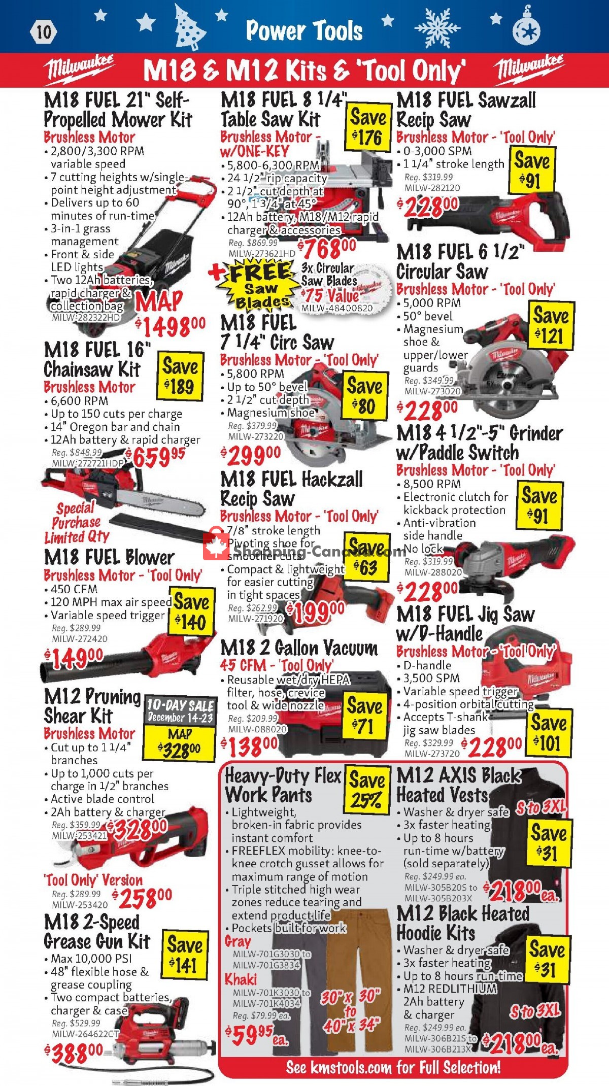 KMS Tools & Equipment flyer from Friday December 1, 2023 to Sunday December 31, 2023 - page 10