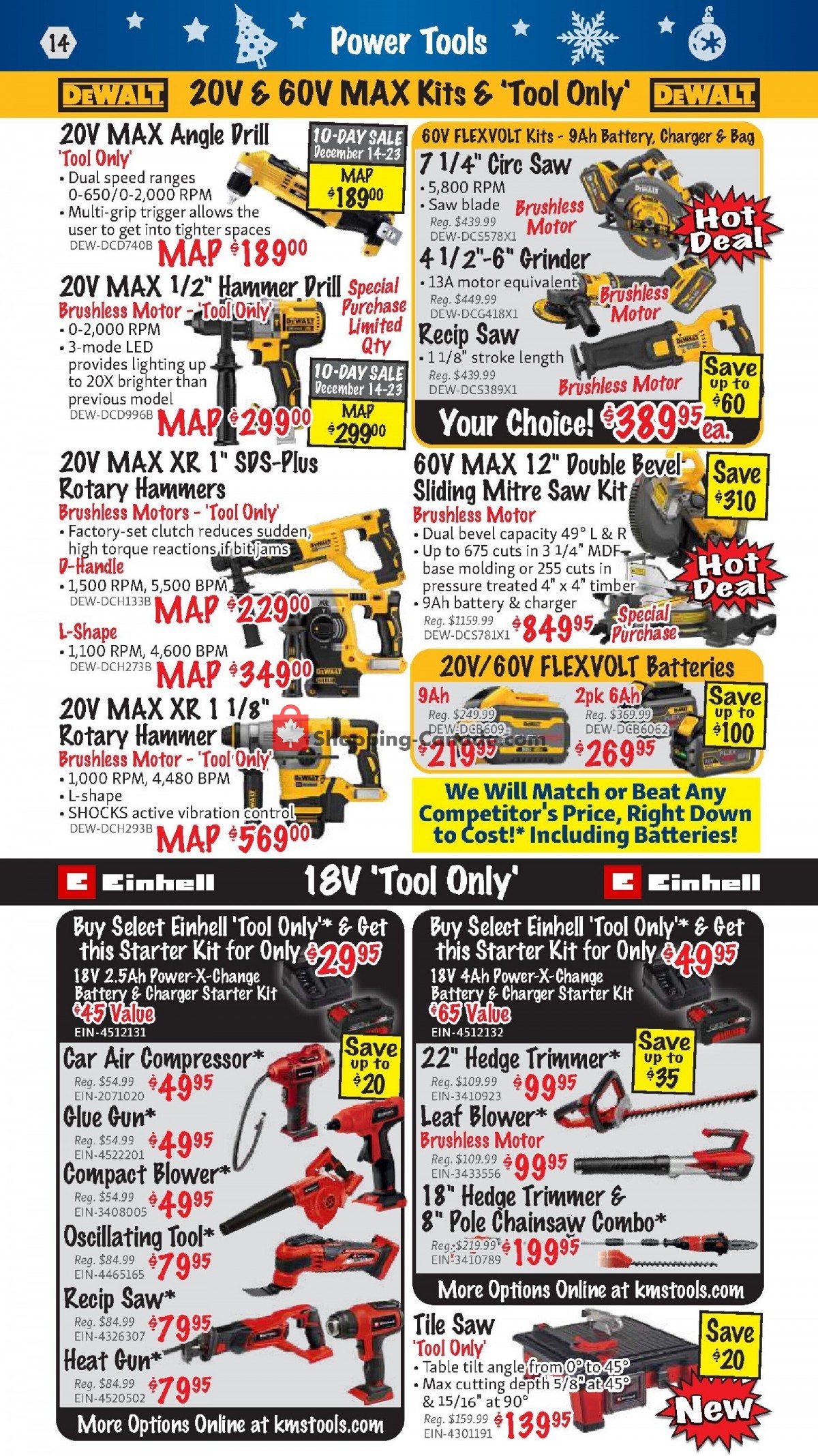 KMS Tools & Equipment flyer from Friday December 1, 2023 to Sunday December 31, 2023 - page 14