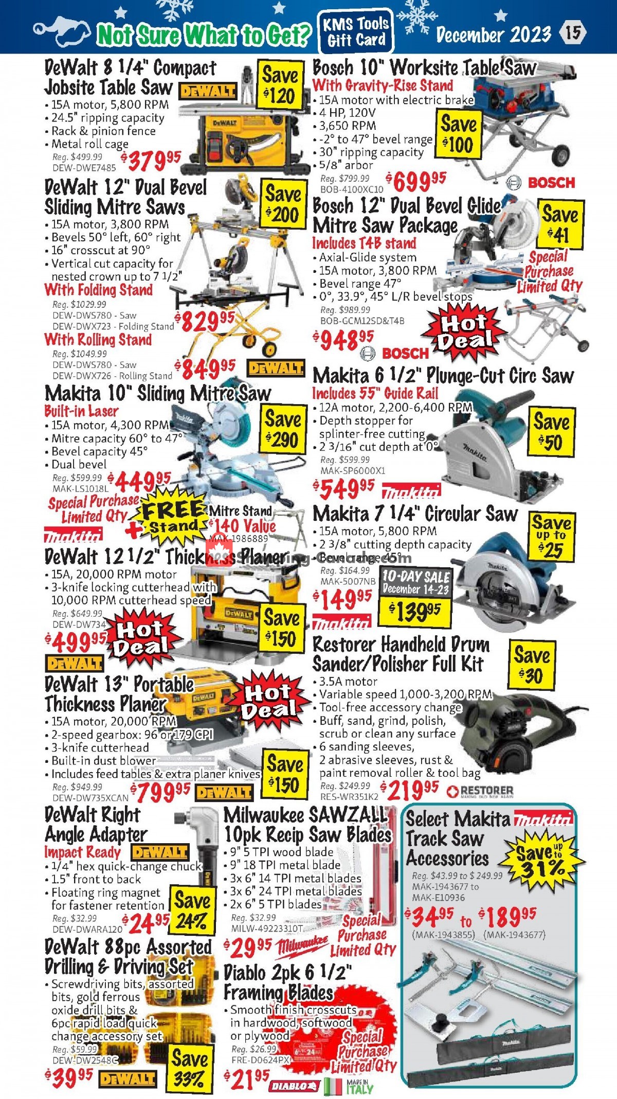 KMS Tools & Equipment flyer from Friday December 1, 2023 to Sunday December 31, 2023 - page 15