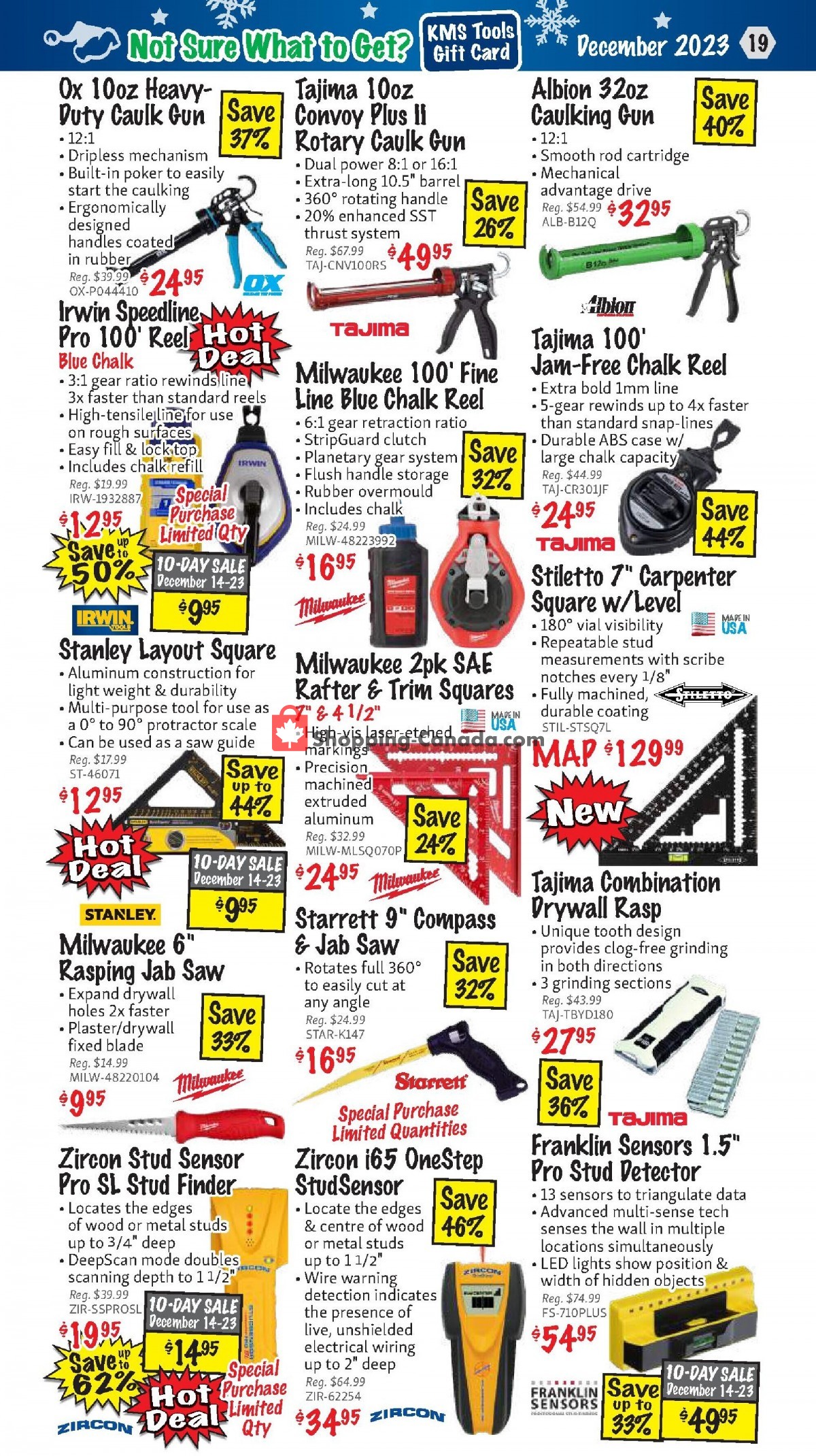 KMS Tools & Equipment flyer from Friday December 1, 2023 to Sunday December 31, 2023 - page 19