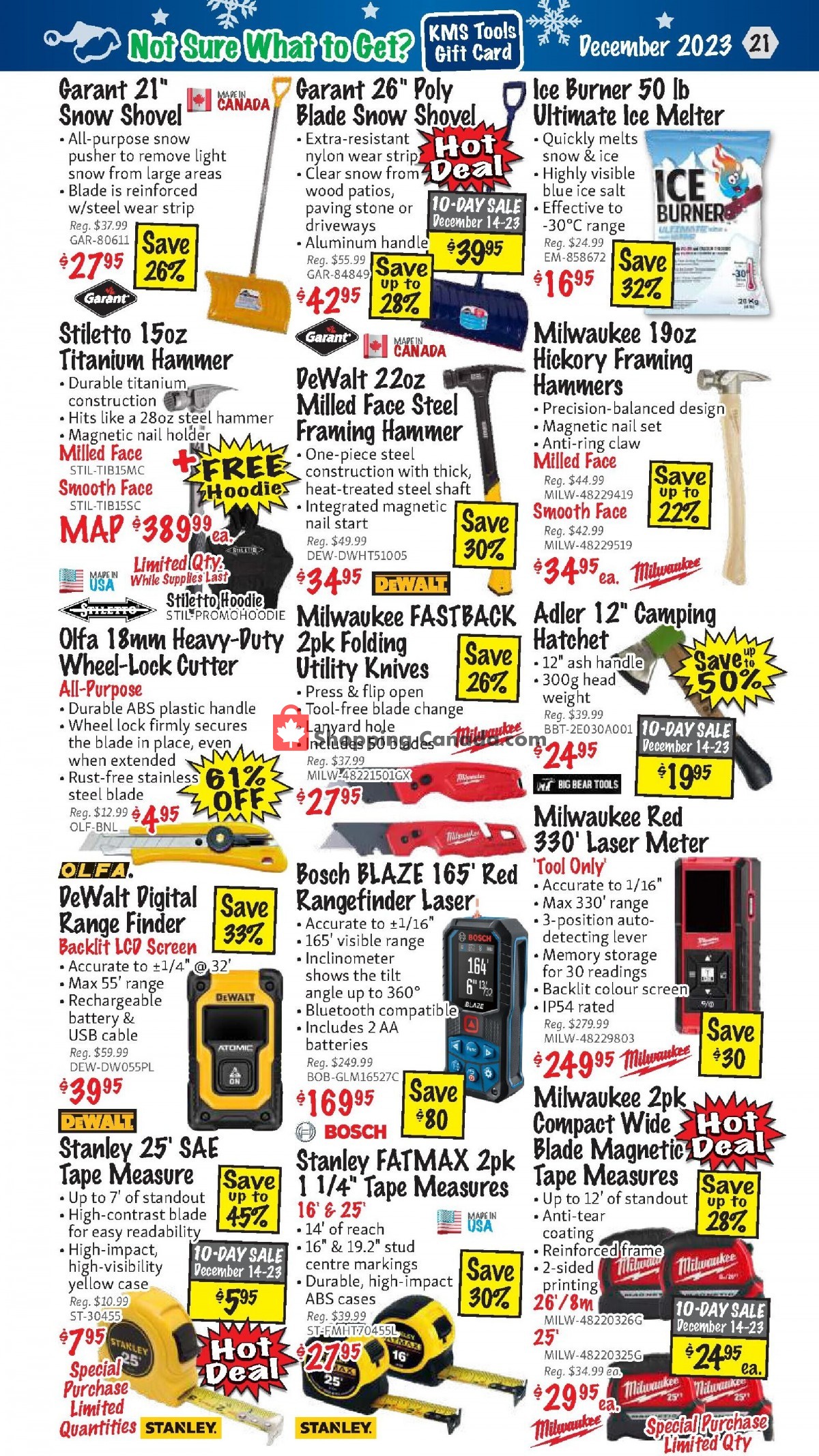 KMS Tools & Equipment flyer from Friday December 1, 2023 to Sunday December 31, 2023 - page 21